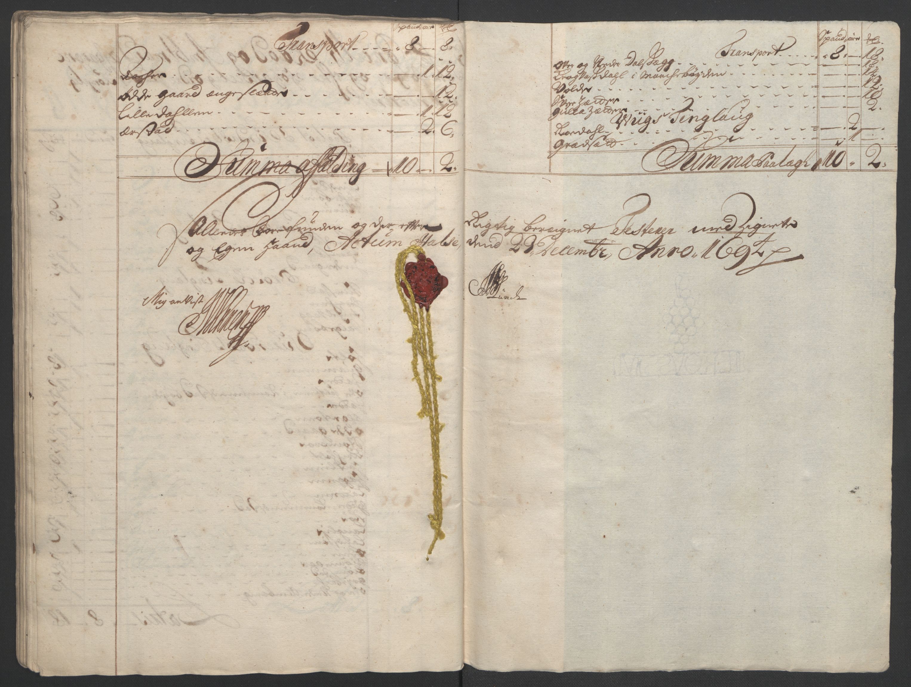 Rentekammeret inntil 1814, Reviderte regnskaper, Fogderegnskap, AV/RA-EA-4092/R56/L3736: Fogderegnskap Nordmøre, 1694-1696, p. 65