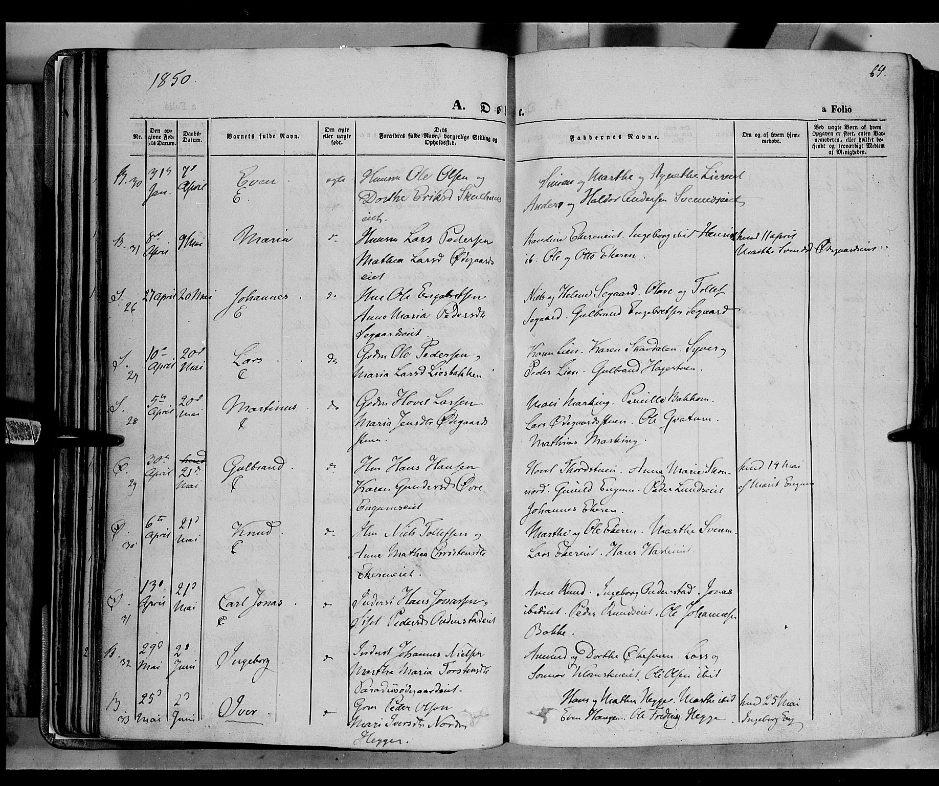 Biri prestekontor, SAH/PREST-096/H/Ha/Haa/L0005: Parish register (official) no. 5, 1843-1854, p. 64