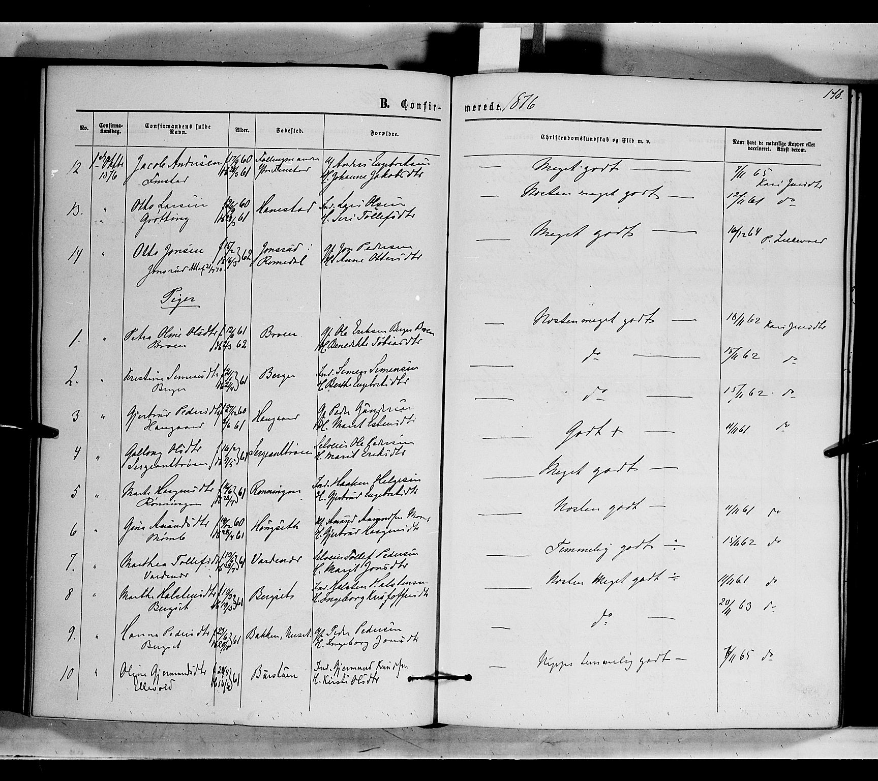 Rendalen prestekontor, AV/SAH-PREST-054/H/Ha/Haa/L0006: Parish register (official) no. 6, 1867-1877, p. 178