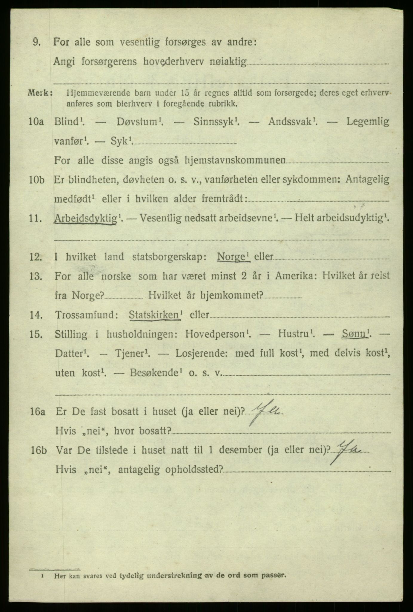 SAB, 1920 census for Masfjorden, 1920, p. 5104