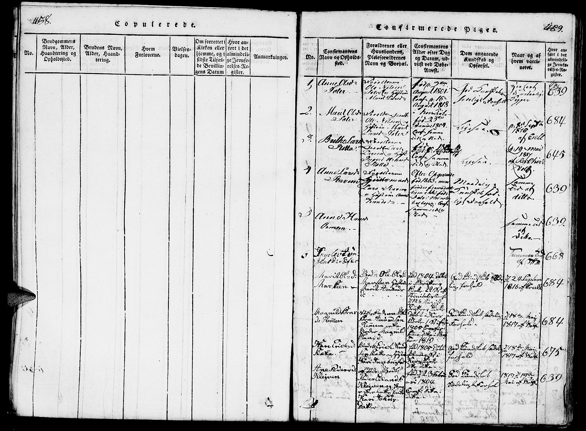 Ministerialprotokoller, klokkerbøker og fødselsregistre - Møre og Romsdal, SAT/A-1454/546/L0595: Parish register (copy) no. 546C01, 1818-1836, p. 458-459