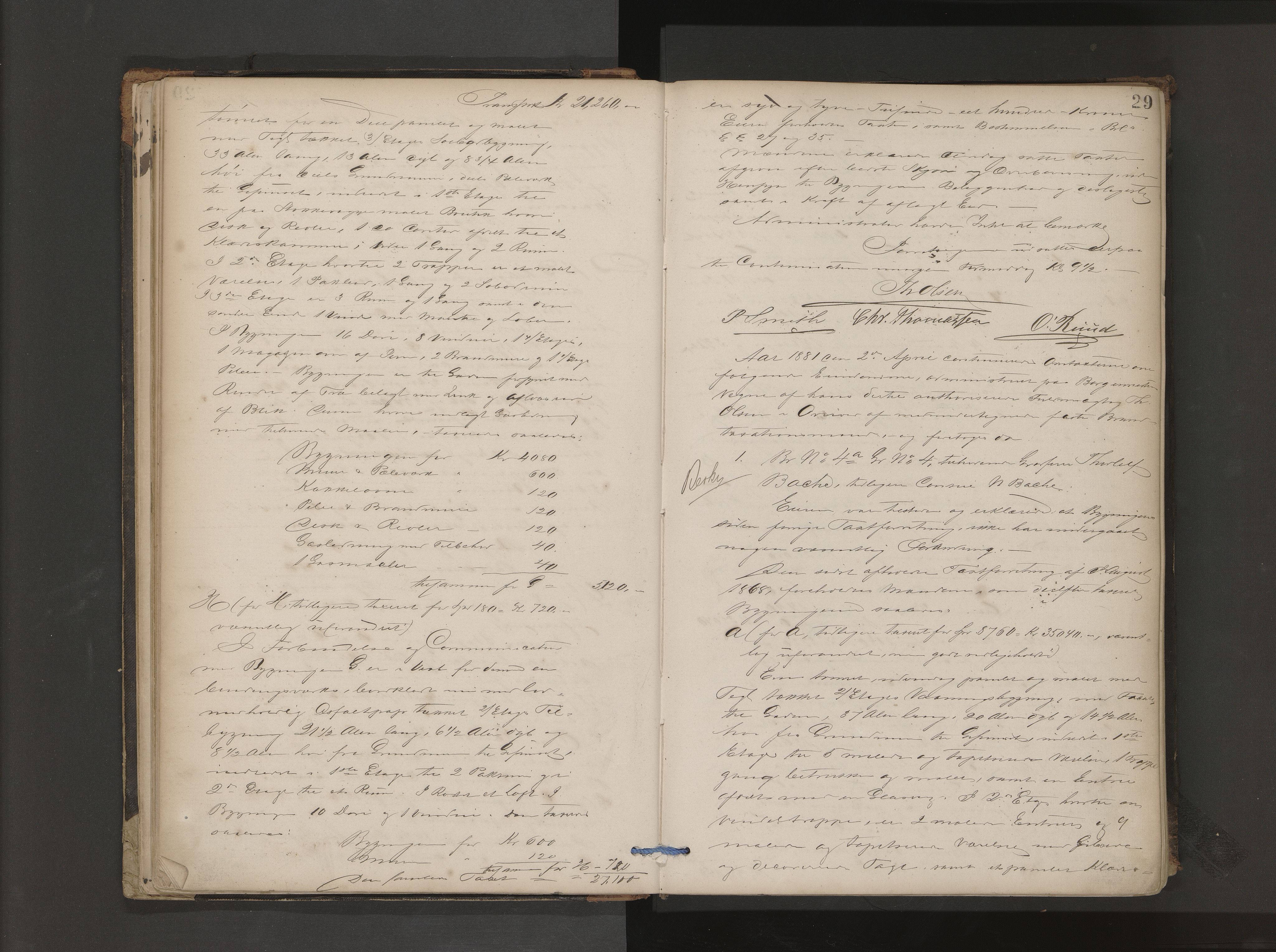 Drammen magistrat, AV/SAKO-A-846/F/Fa/Faa/L0004: Branntakstprotokoll, 1880-1886, p. 29
