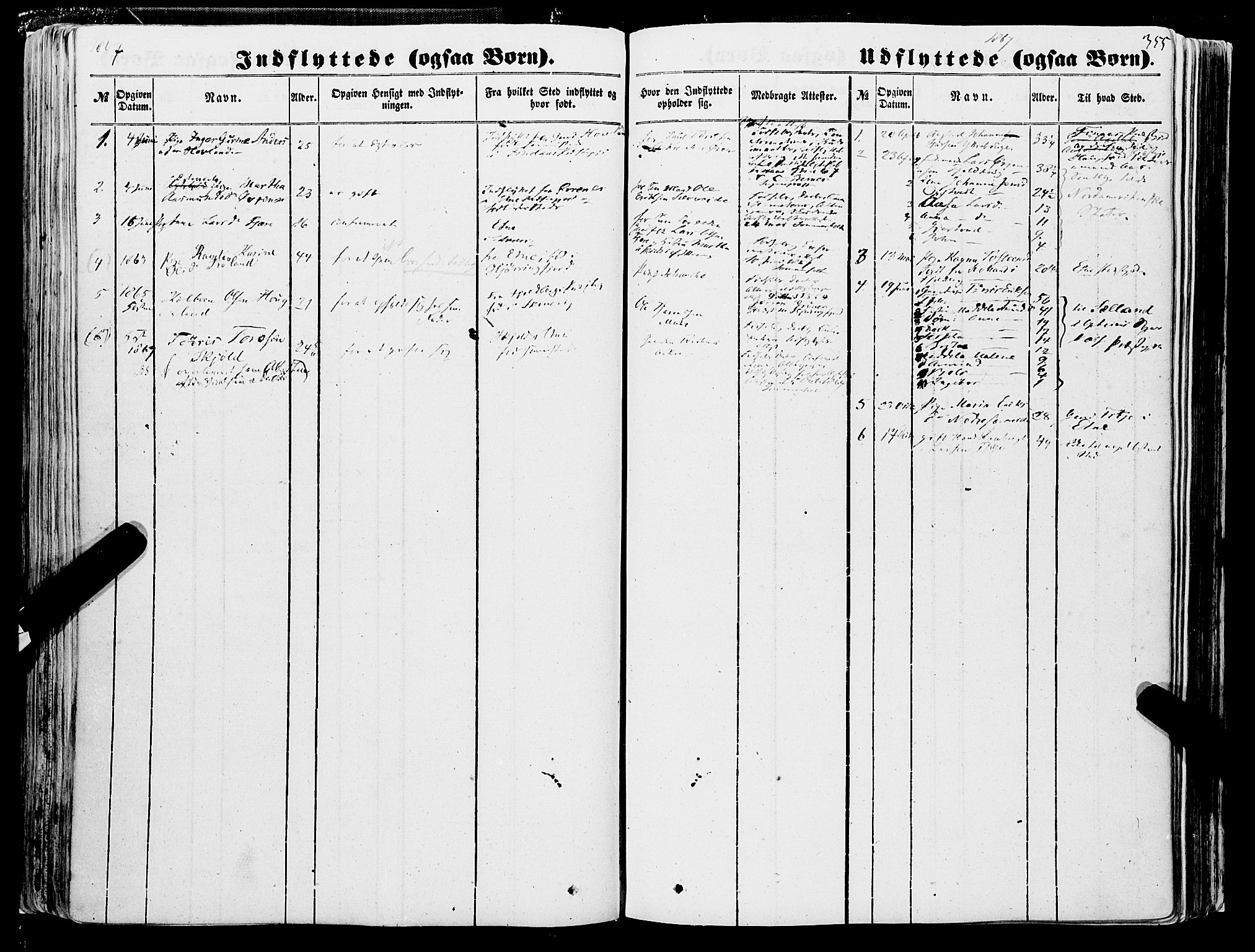 Skånevik sokneprestembete, SAB/A-77801/H/Haa: Parish register (official) no. A 5II, 1848-1869, p. 355