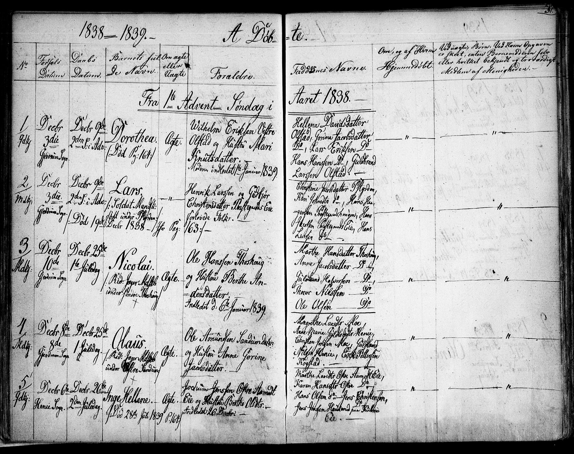 Gjerdrum prestekontor Kirkebøker, SAO/A-10412b/F/Fa/L0005: Parish register (official) no. I 5, 1835-1845, p. 31