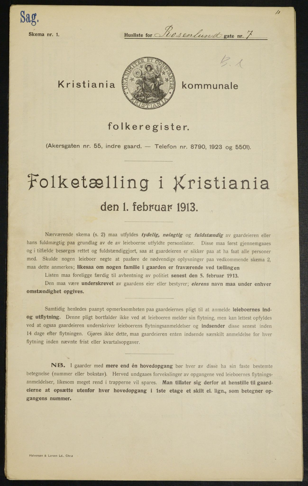 OBA, Municipal Census 1913 for Kristiania, 1913, p. 84024