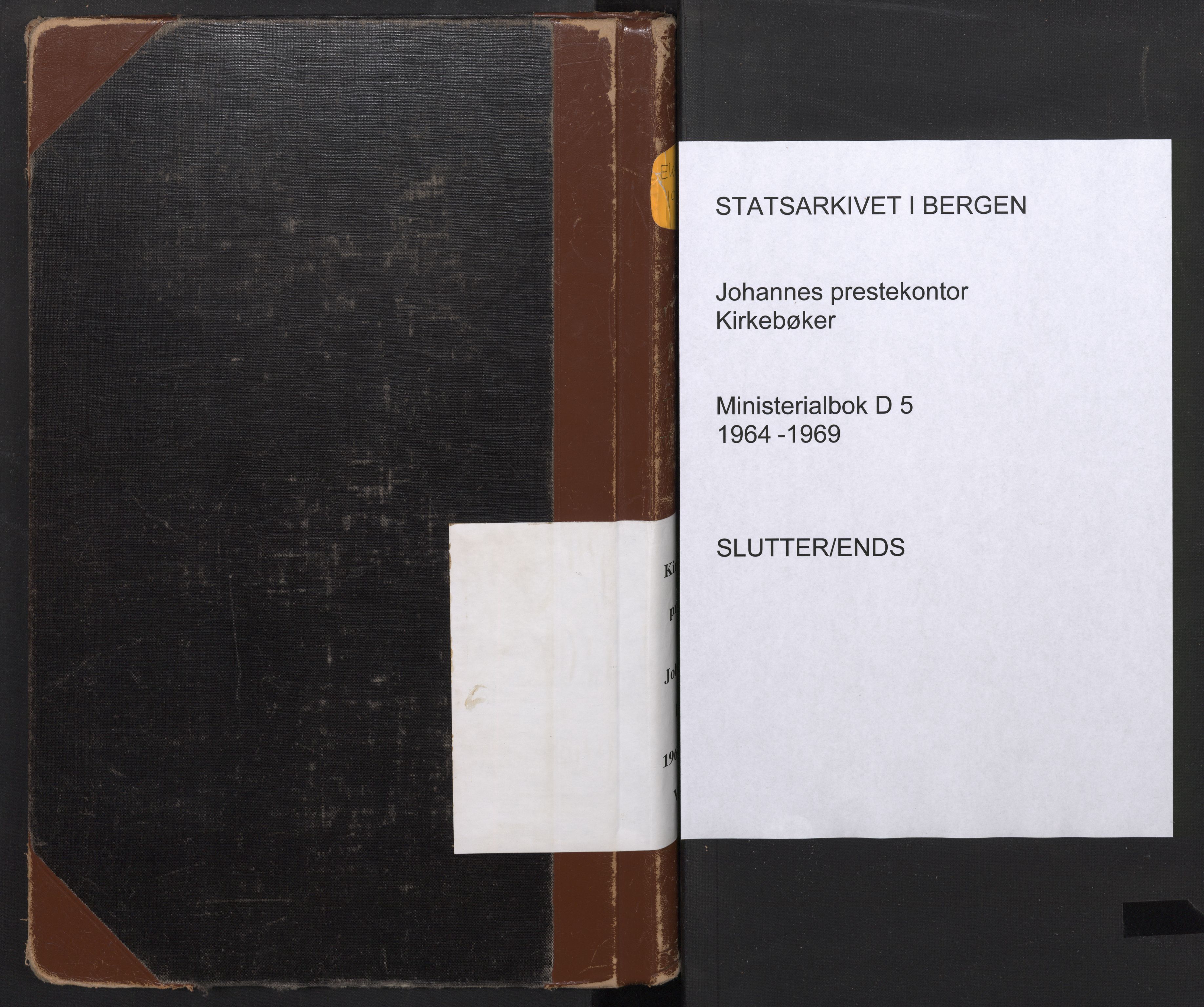 Johanneskirken sokneprestembete, SAB/A-76001/H/Haa/L0016: Parish register (official) no. D 5, 1964-1969