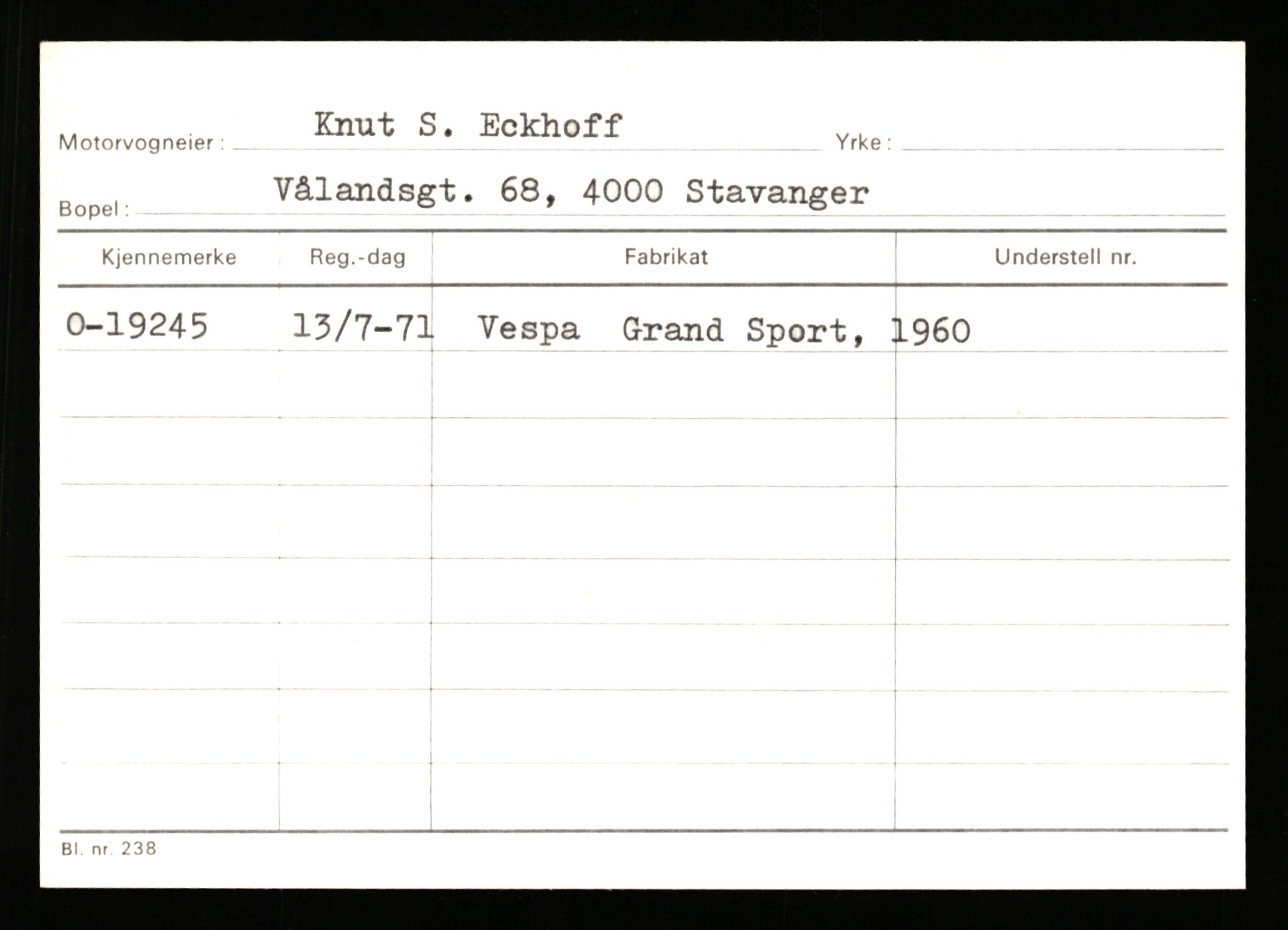 Stavanger trafikkstasjon, AV/SAST-A-101942/0/G/L0004: Registreringsnummer: 15497 - 22957, 1930-1971, p. 1591