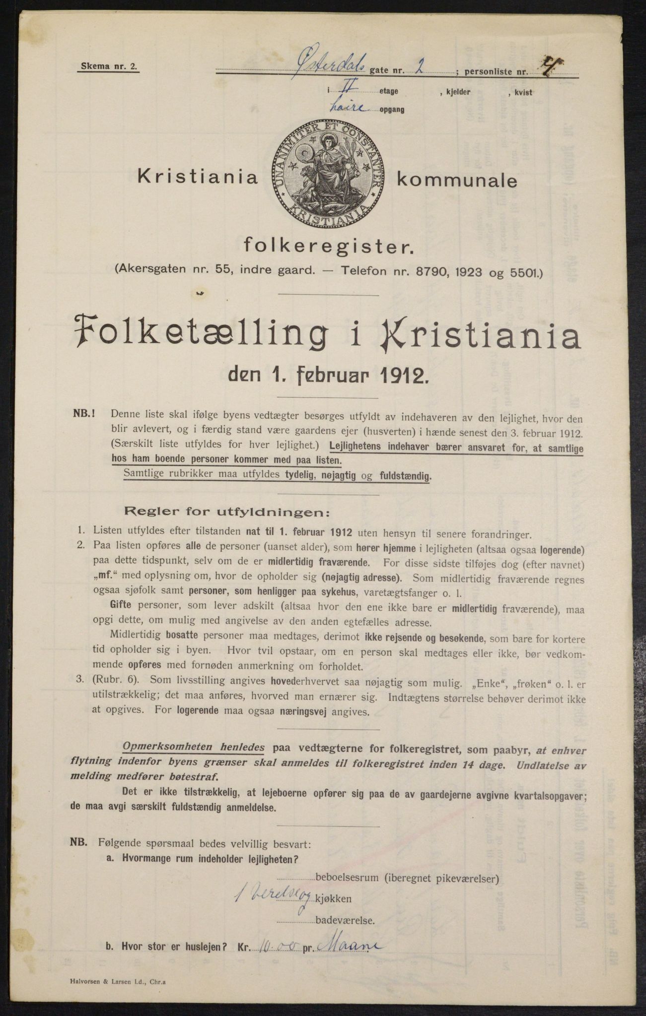 OBA, Municipal Census 1912 for Kristiania, 1912, p. 128903