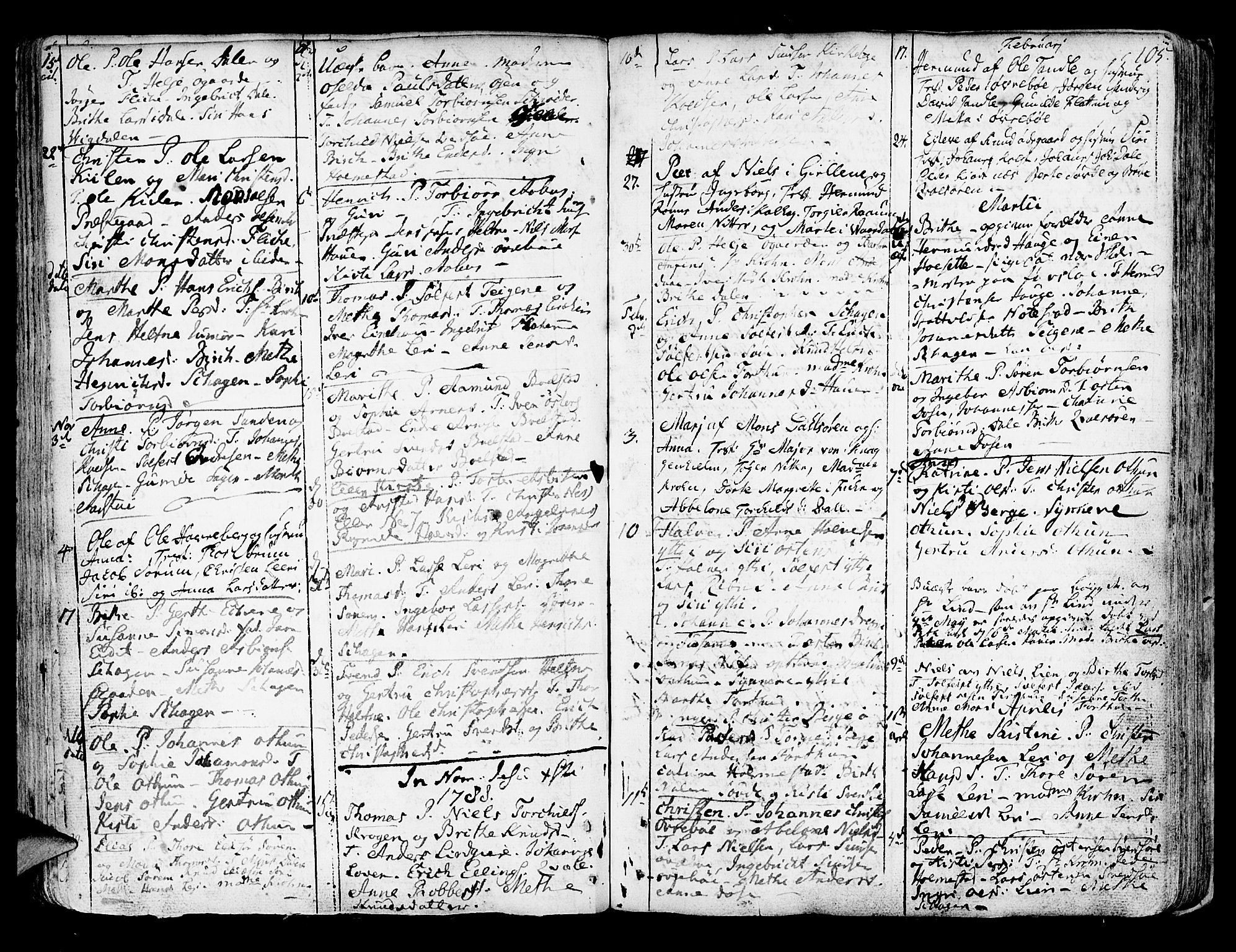 Luster sokneprestembete, AV/SAB-A-81101/H/Haa/Haaa/L0001: Parish register (official) no. A 1, 1731-1803, p. 105