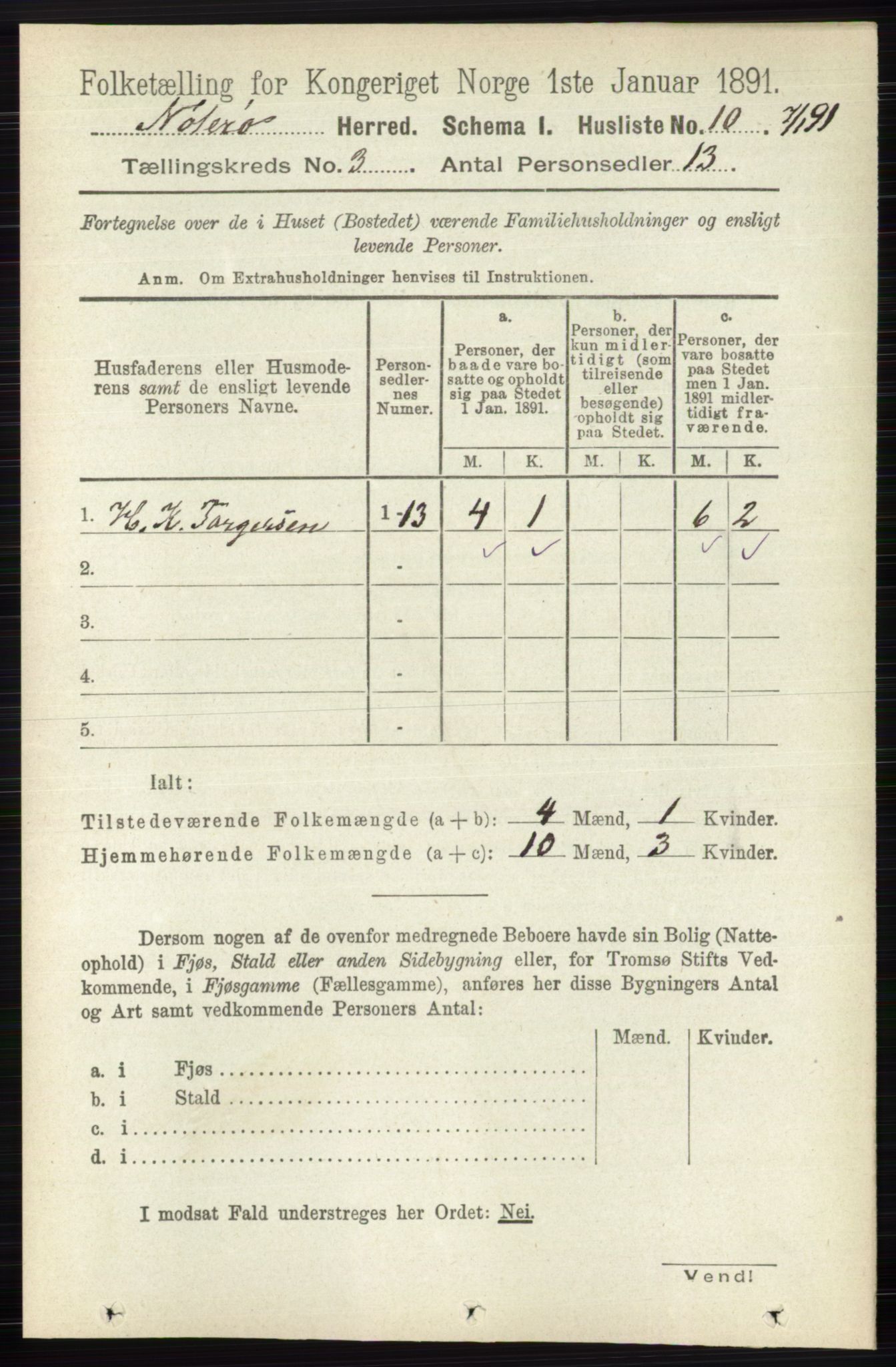 RA, 1891 census for 0722 Nøtterøy, 1891, p. 1489