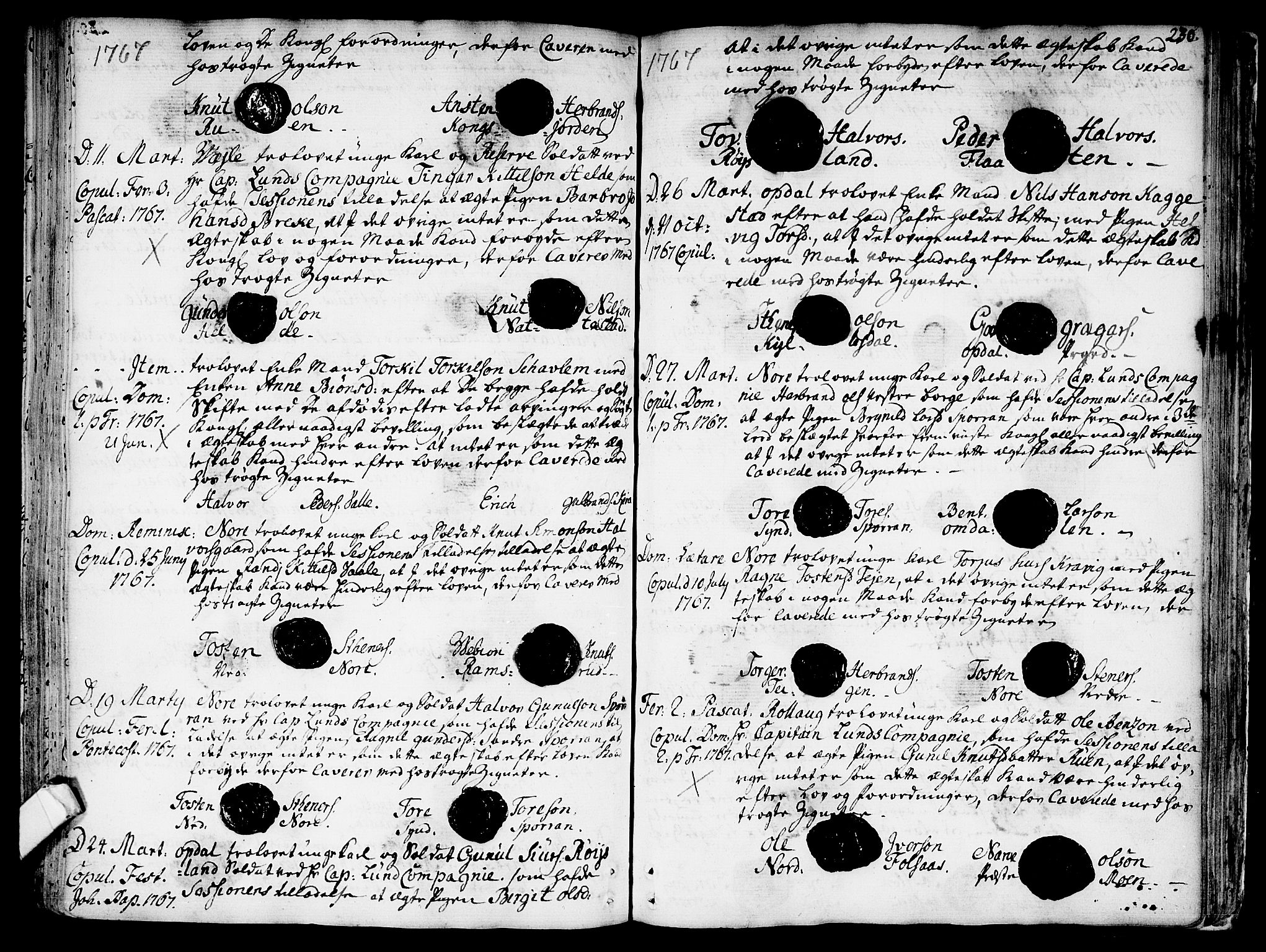 Rollag kirkebøker, SAKO/A-240/F/Fa/L0003: Parish register (official) no. I 3, 1743-1778, p. 230