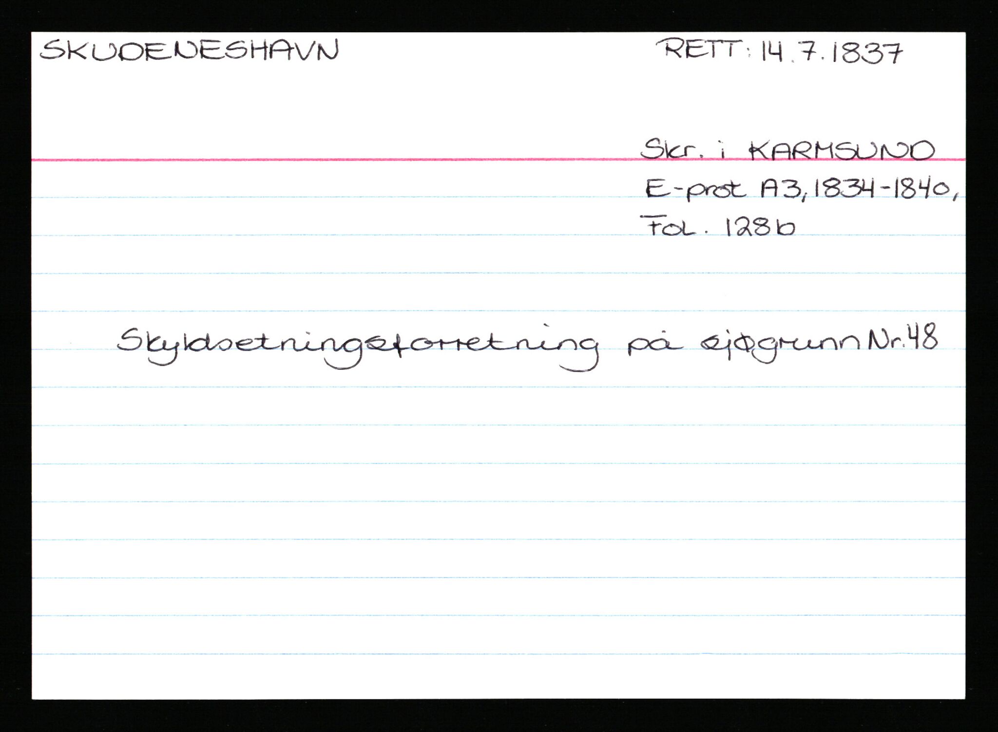 Statsarkivet i Stavanger, AV/SAST-A-101971/03/Y/Ym/L0053: Åstedskort sortert etter gårdsnavn: Skudeneshavn - Solbjør, 1600-1950, p. 24