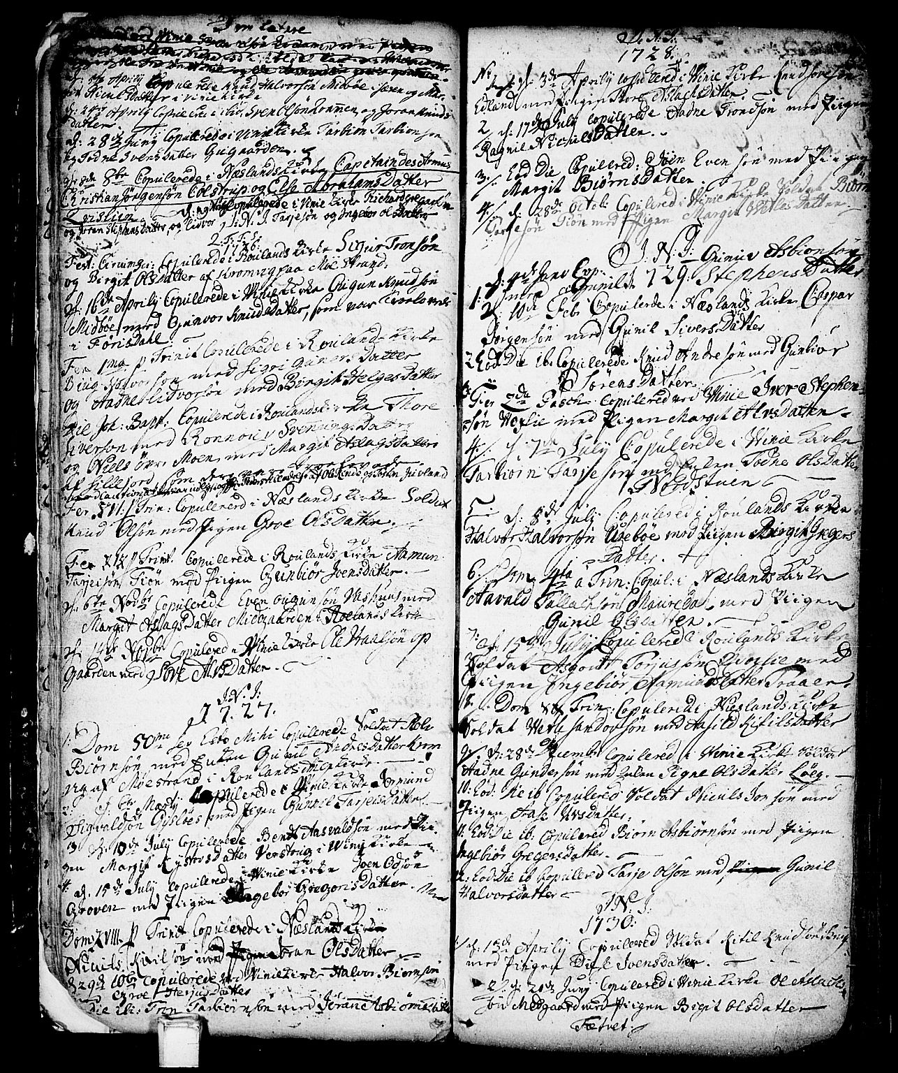 Vinje kirkebøker, SAKO/A-312/F/Fa/L0001: Parish register (official) no. I 1, 1717-1766, p. 32