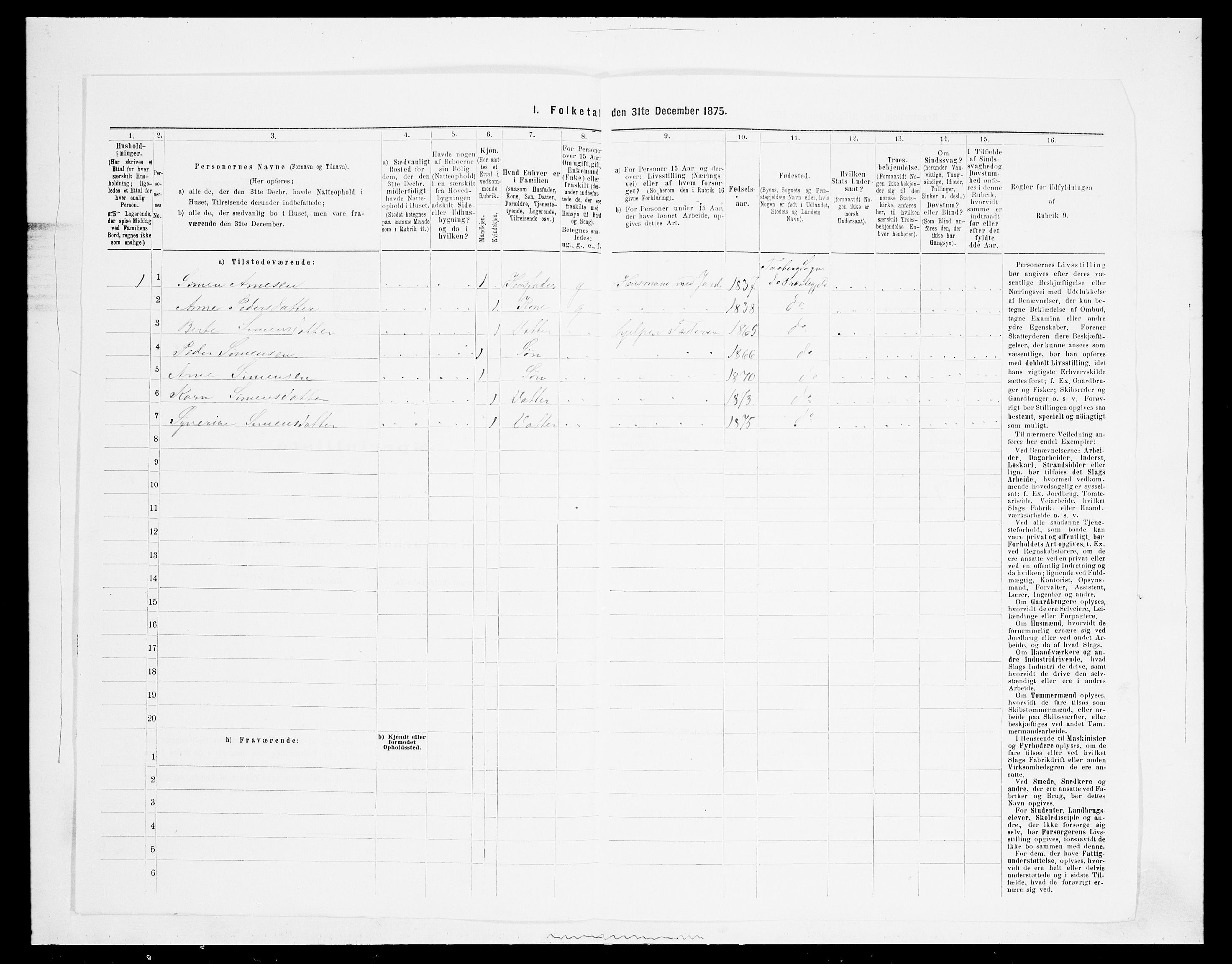 SAH, 1875 census for 0524L Fåberg/Fåberg og Lillehammer, 1875, p. 849