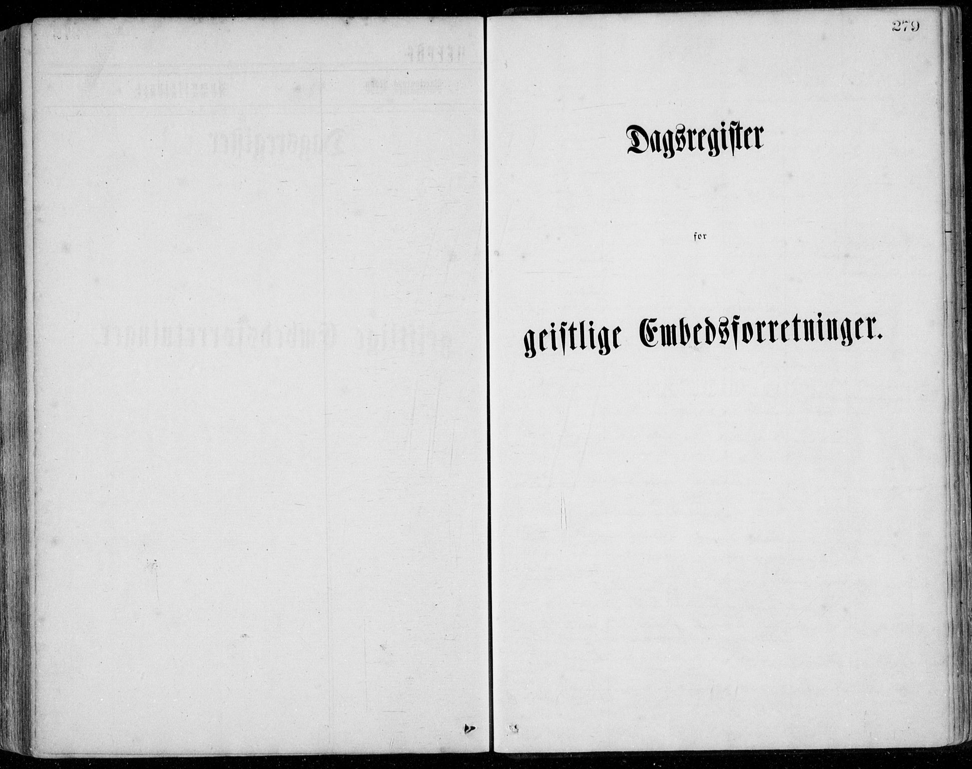 Bremanger sokneprestembete, SAB/A-82201/H/Haa/Haaa/L0001: Parish register (official) no. A  1, 1864-1883, p. 279