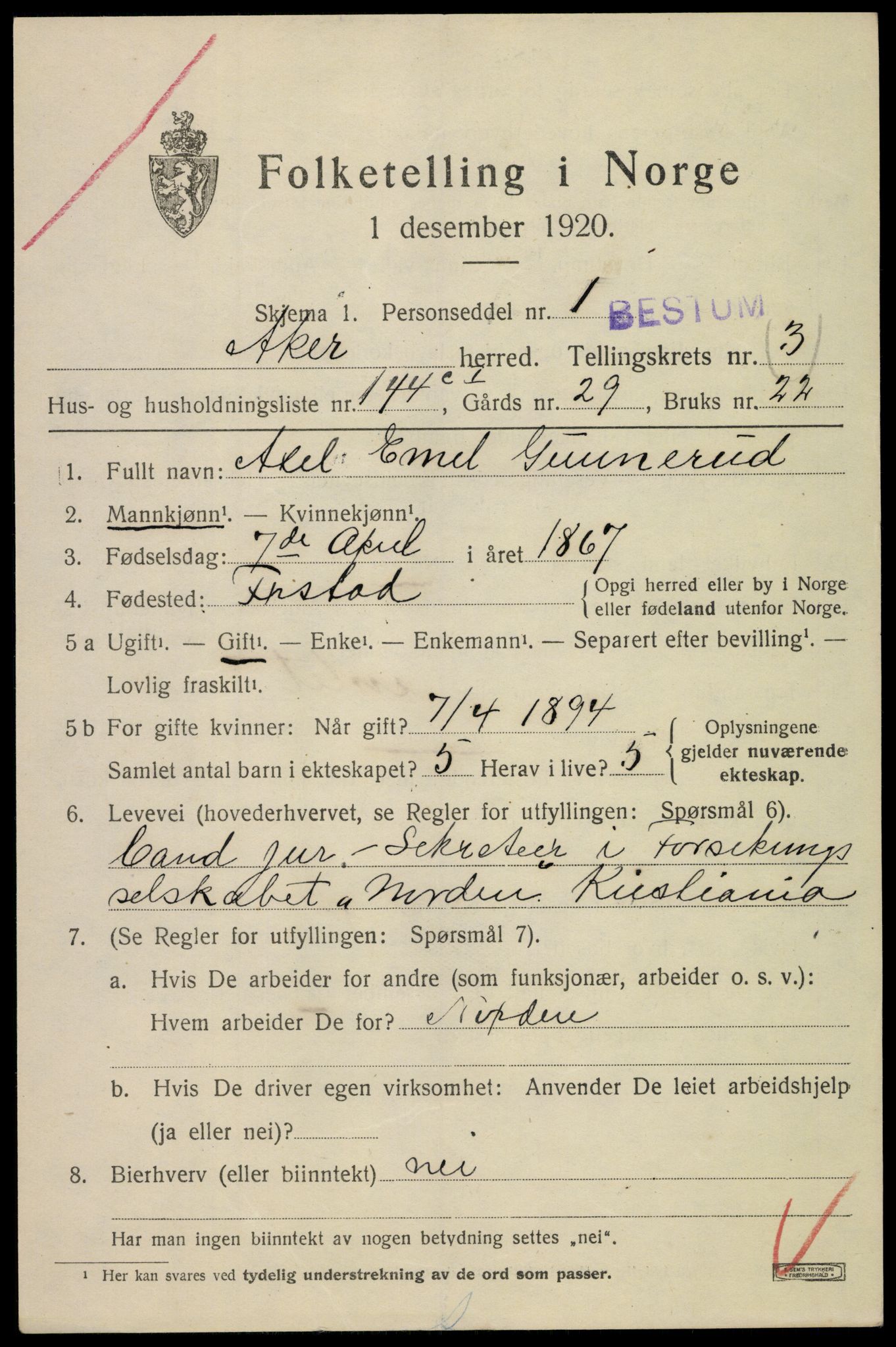 SAO, 1920 census for Aker, 1920, p. 23402