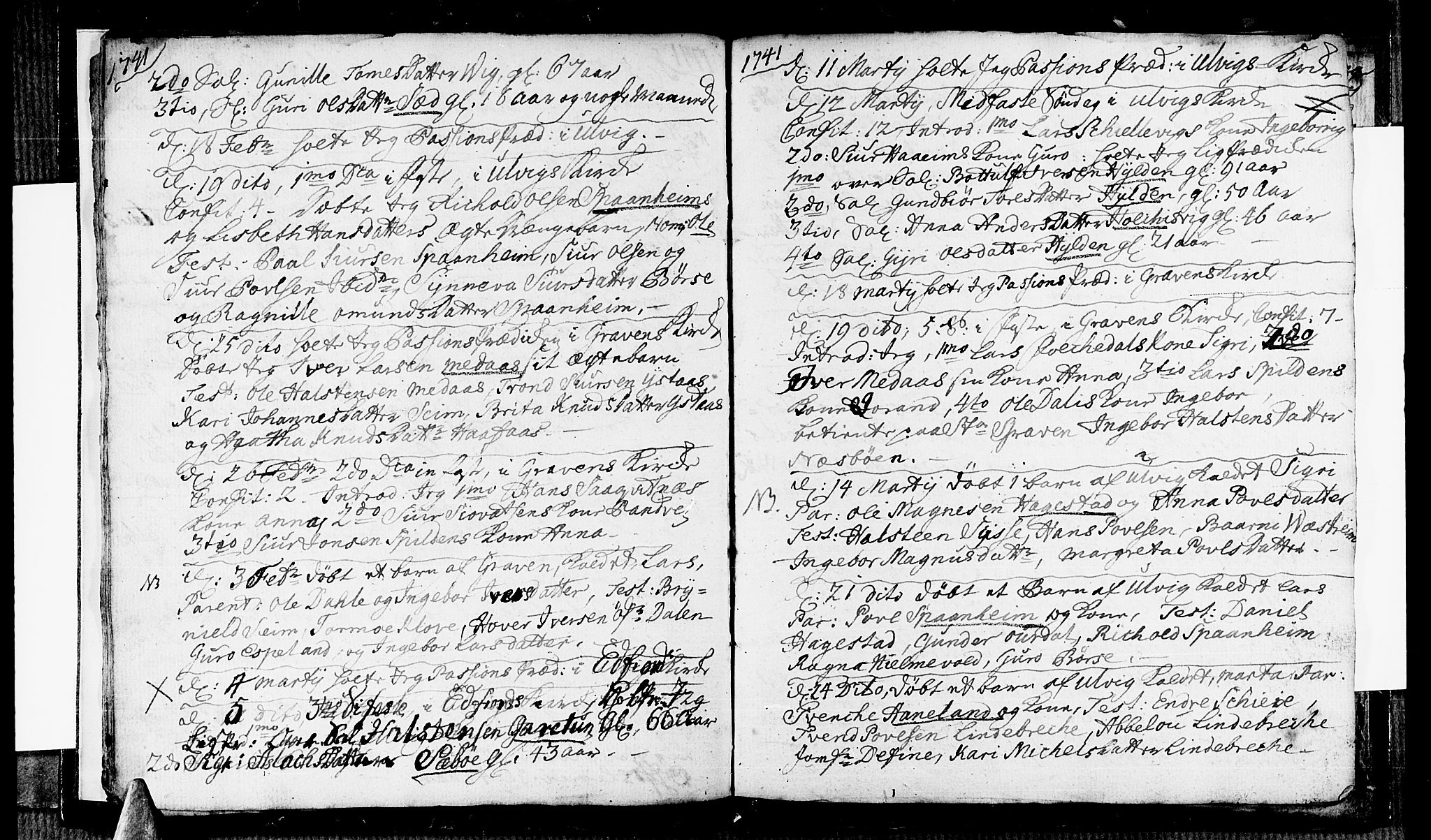 Ulvik sokneprestembete, AV/SAB-A-78801/H/Haa: Parish register (official) no. A 5, 1740-1743, p. 8