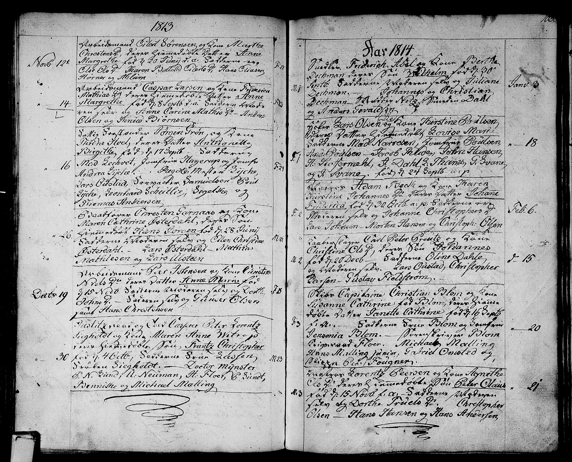 Strømsø kirkebøker, SAKO/A-246/F/Fa/L0010: Parish register (official) no. I 10, 1792-1822, p. 103