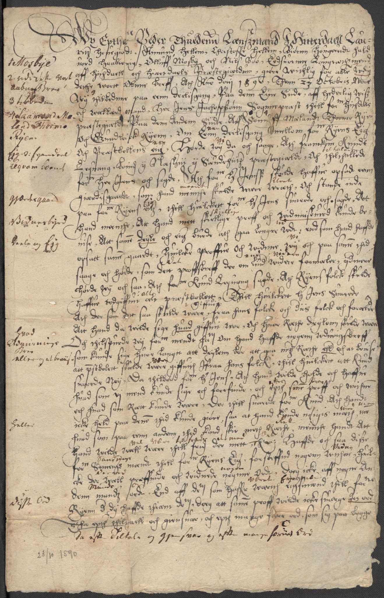 Riksarkivets diplomsamling, AV/RA-EA-5965/F15/L0028: Prestearkiv - Telemark, 1572-1769, p. 68