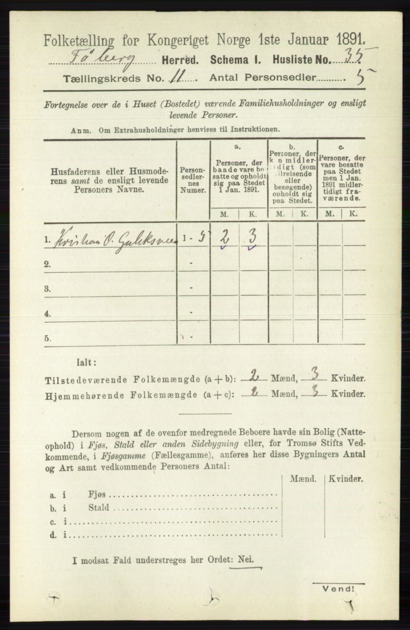 RA, 1891 census for 0524 Fåberg, 1891, p. 4483