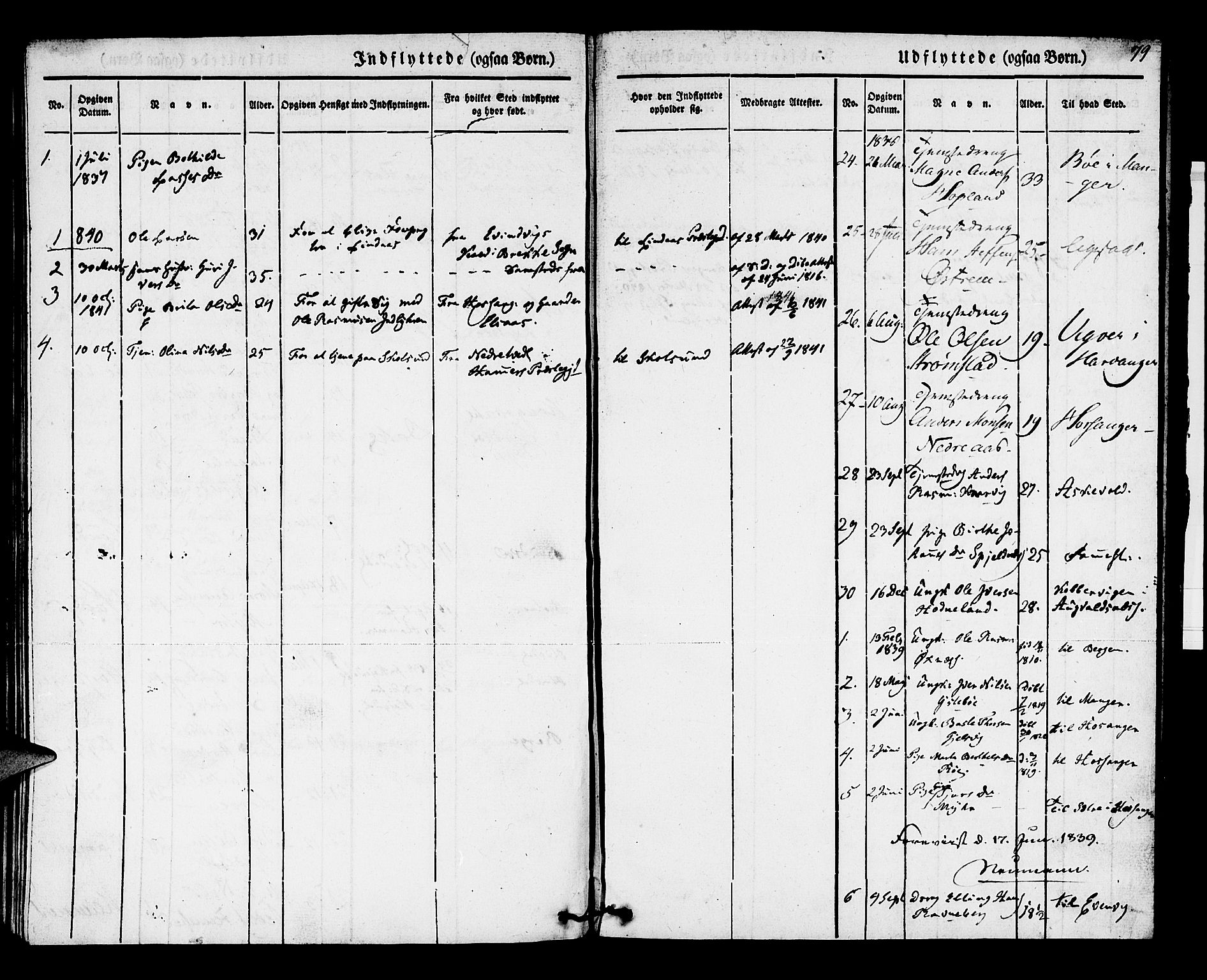 Lindås Sokneprestembete, SAB/A-76701/H/Haa: Parish register (official) no. A 9, 1835-1841, p. 79
