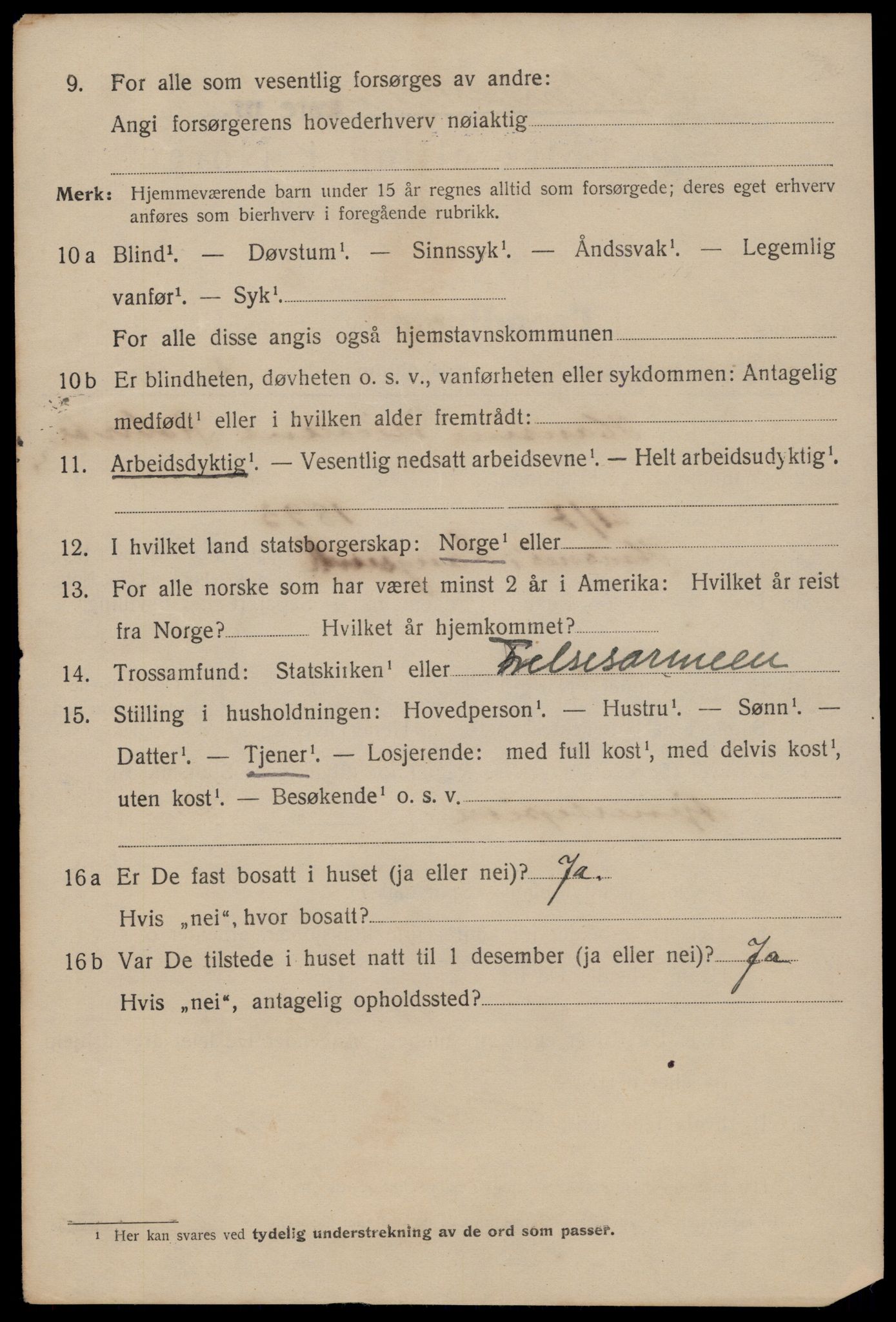 SAT, 1920 census for Trondheim, 1920, p. 106511