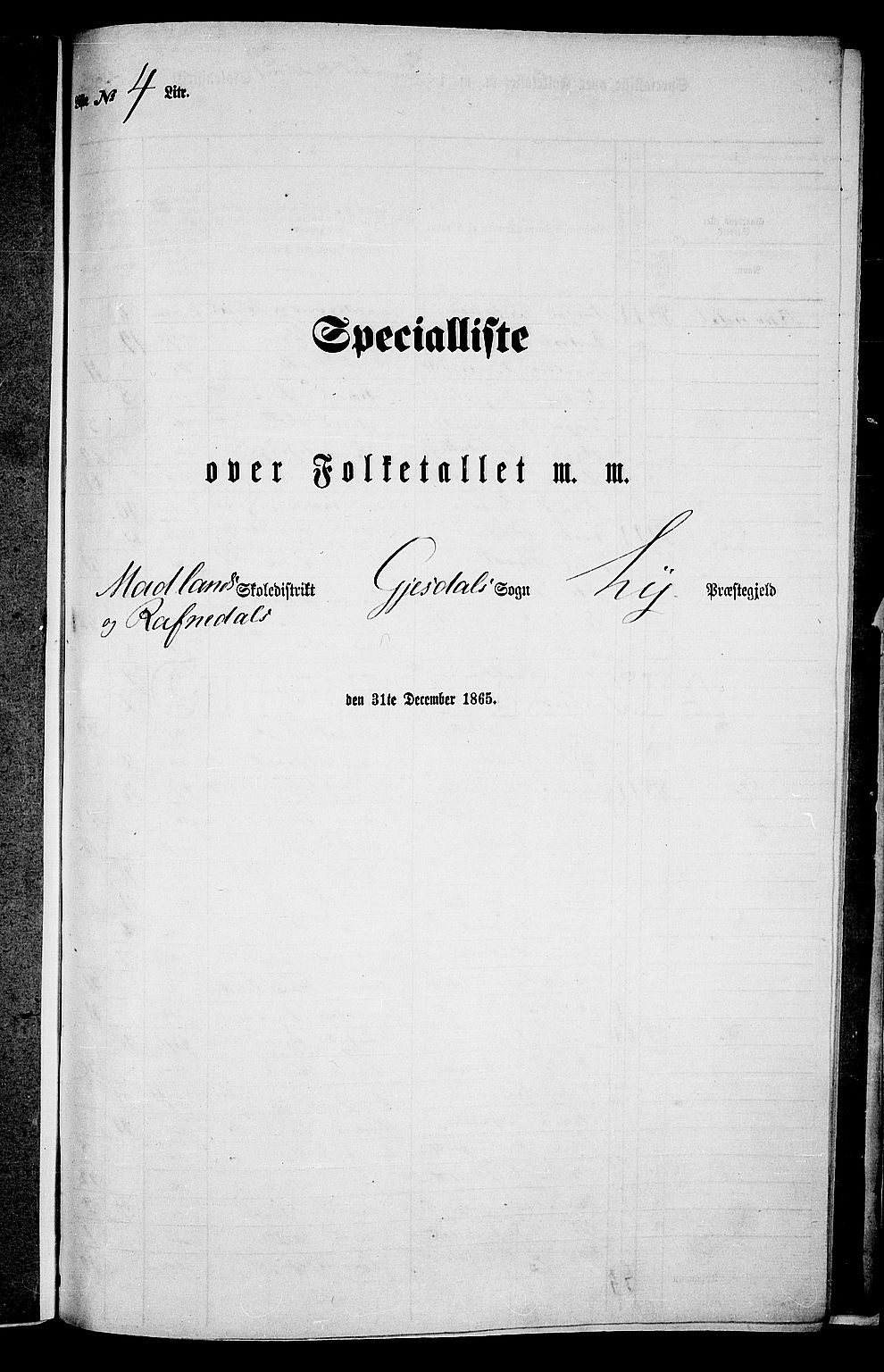 RA, 1865 census for Lye, 1865, p. 142