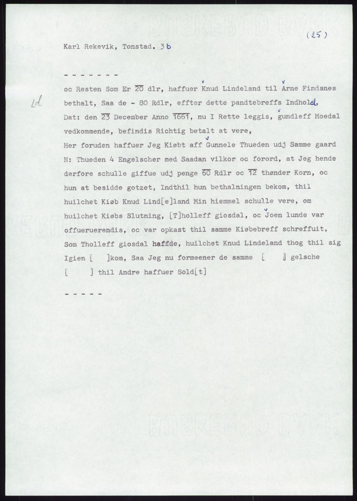 Samlinger til kildeutgivelse, Diplomavskriftsamlingen, AV/RA-EA-4053/H/Ha, p. 2415