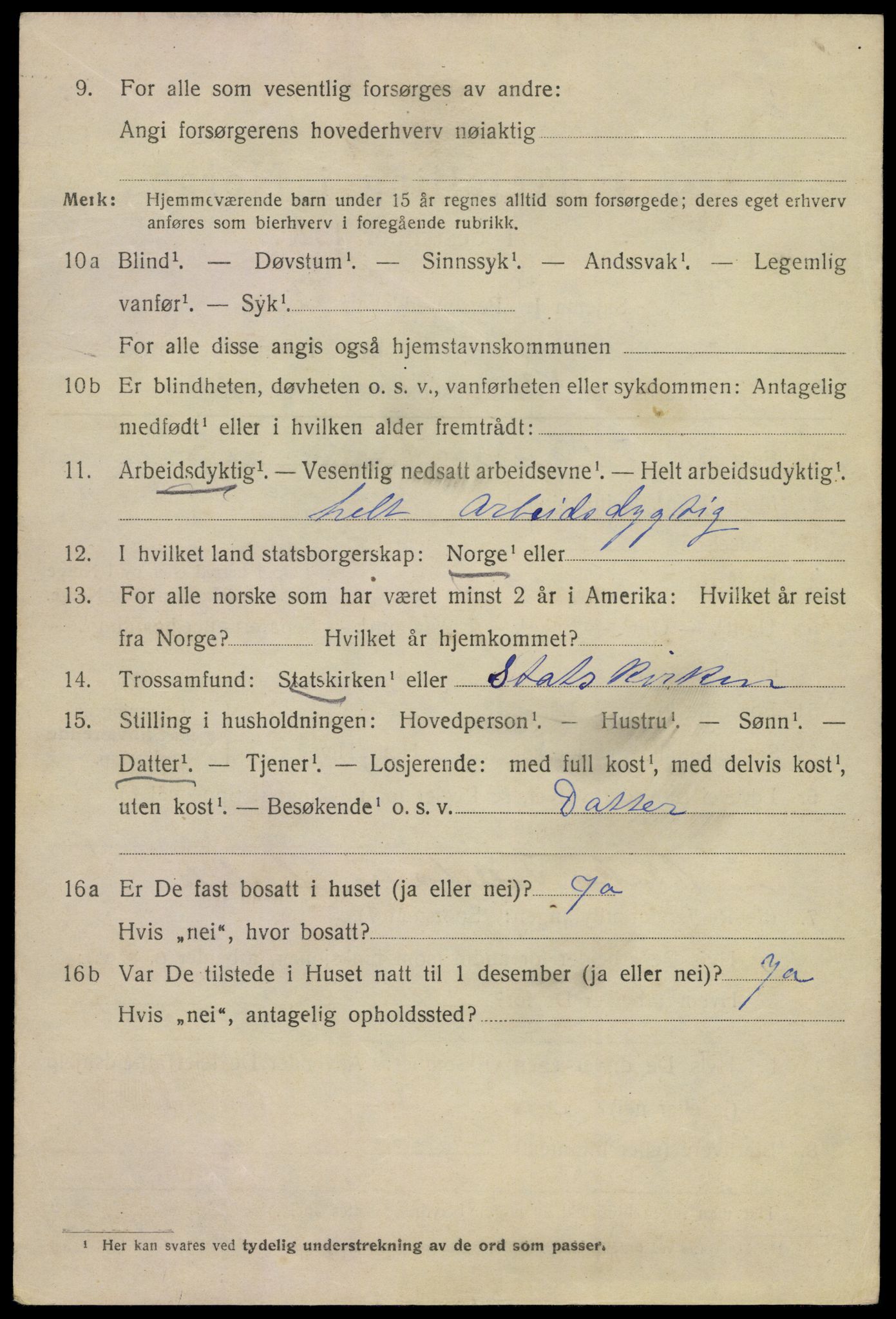 SAKO, 1920 census for Kragerø, 1920, p. 5730