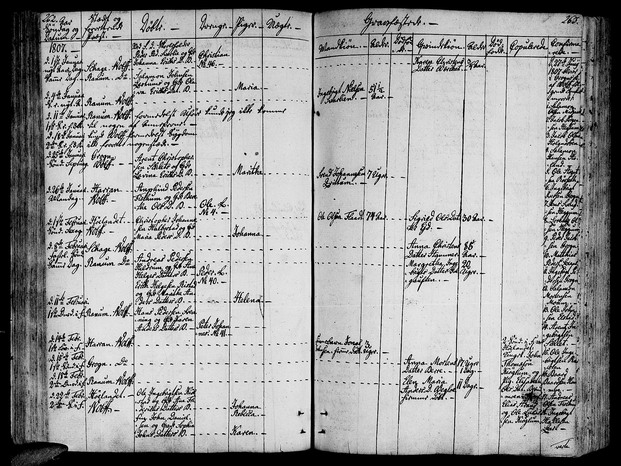 Ministerialprotokoller, klokkerbøker og fødselsregistre - Nord-Trøndelag, AV/SAT-A-1458/764/L0545: Parish register (official) no. 764A05, 1799-1816, p. 262-263