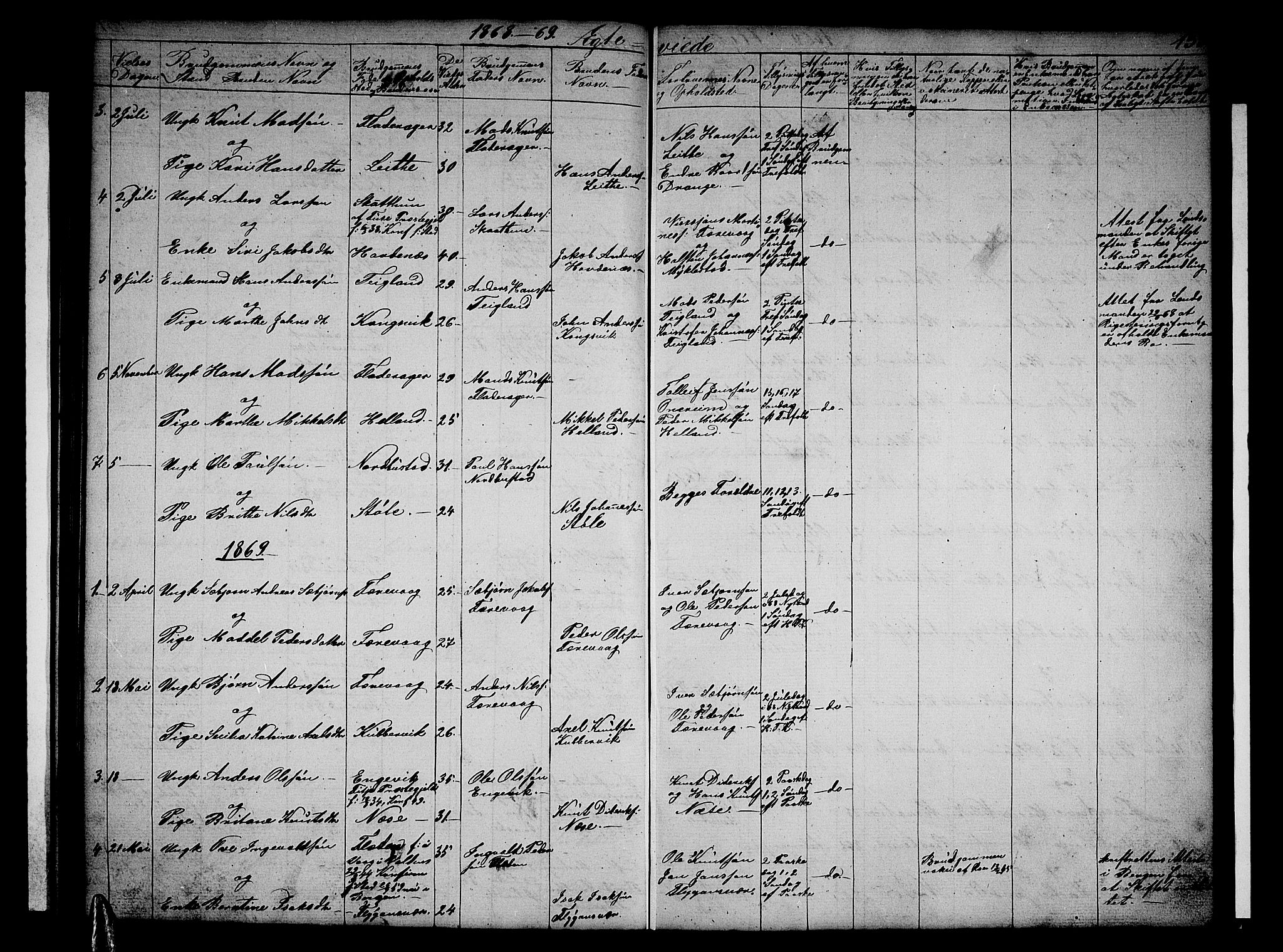 Tysnes sokneprestembete, SAB/A-78601/H/Hab: Parish register (copy) no. E 1, 1855-1874, p. 138