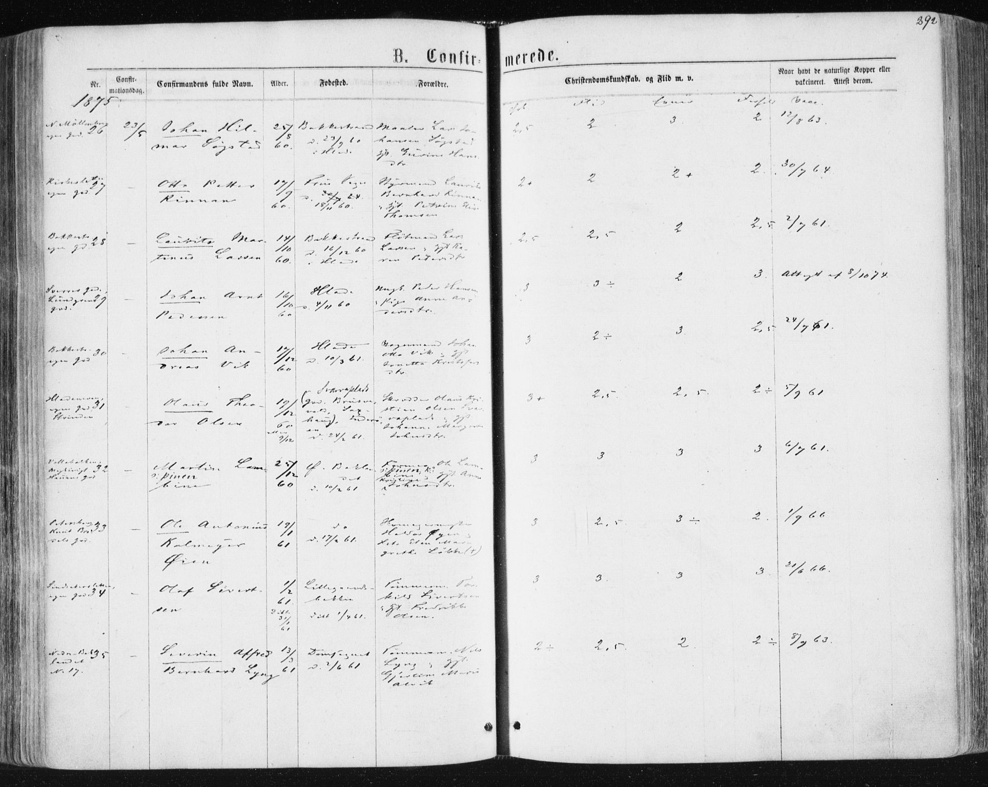 Ministerialprotokoller, klokkerbøker og fødselsregistre - Sør-Trøndelag, AV/SAT-A-1456/604/L0186: Parish register (official) no. 604A07, 1866-1877, p. 292