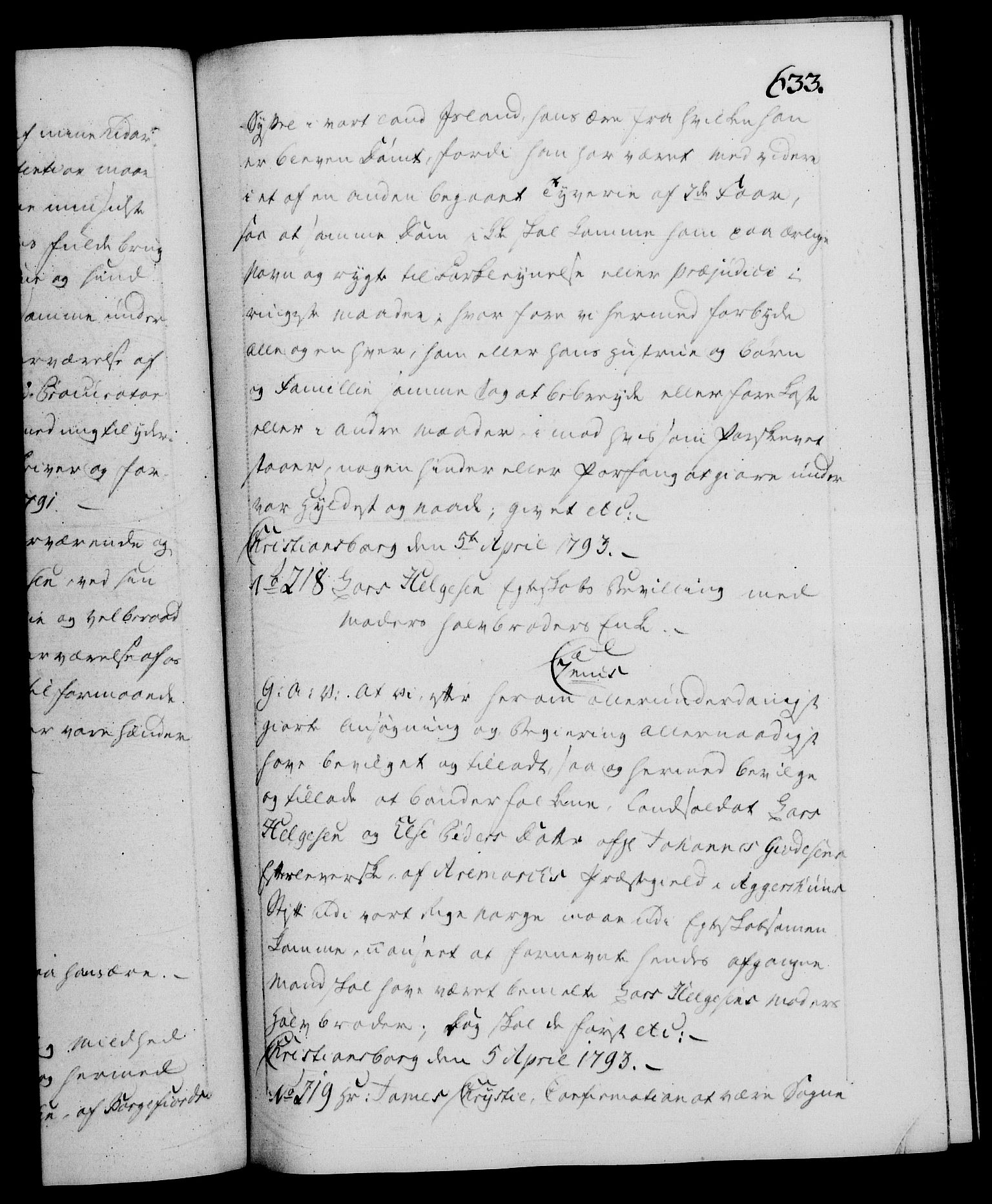 Danske Kanselli 1572-1799, RA/EA-3023/F/Fc/Fca/Fcaa/L0054: Norske registre, 1792-1793, p. 633a
