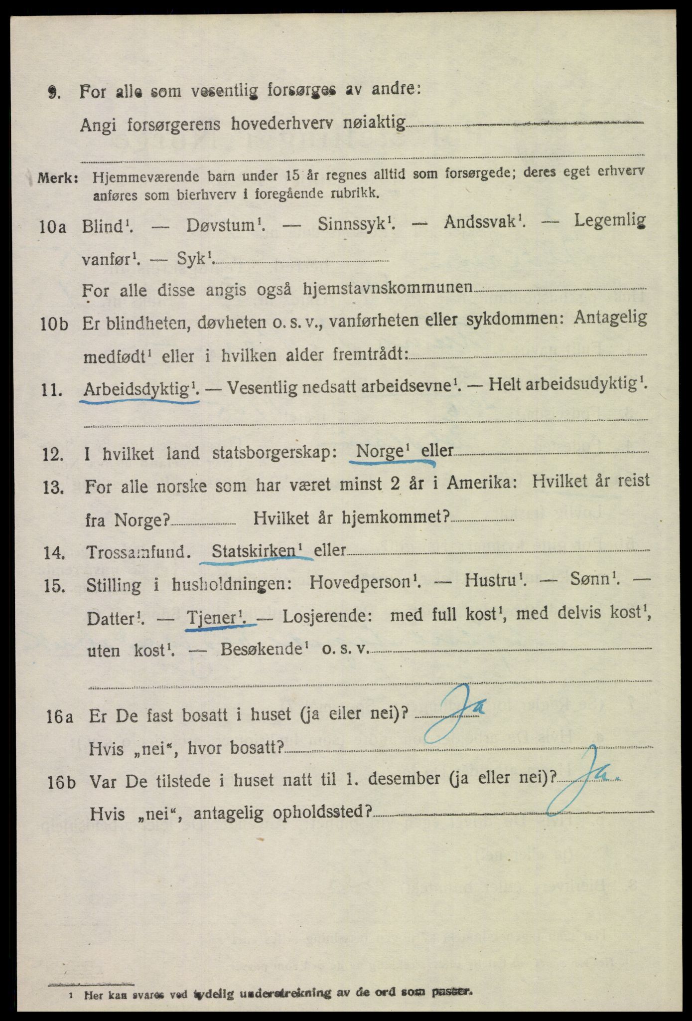 SAH, 1920 census for Elverum, 1920, p. 19729