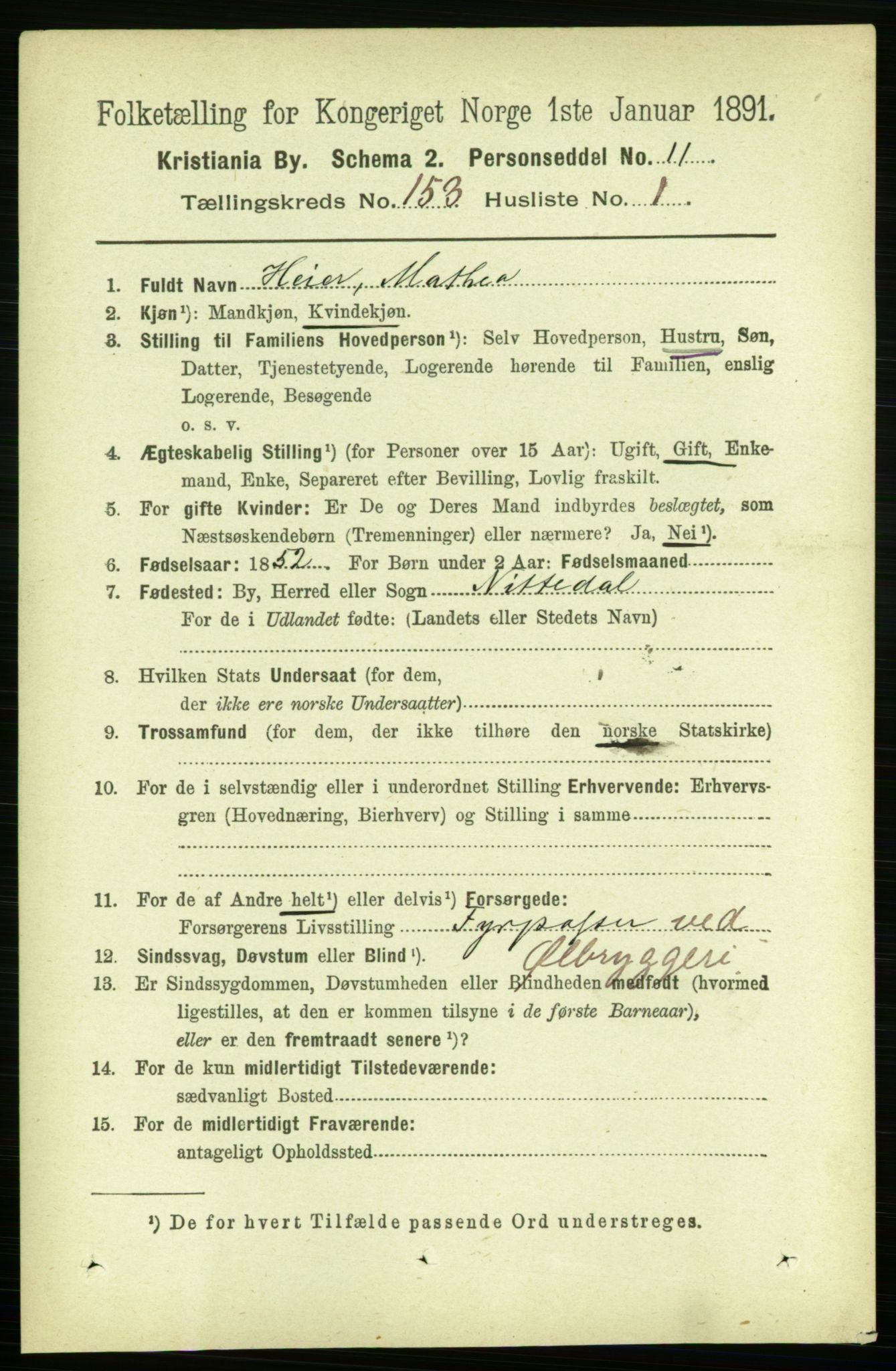 RA, 1891 census for 0301 Kristiania, 1891, p. 86372