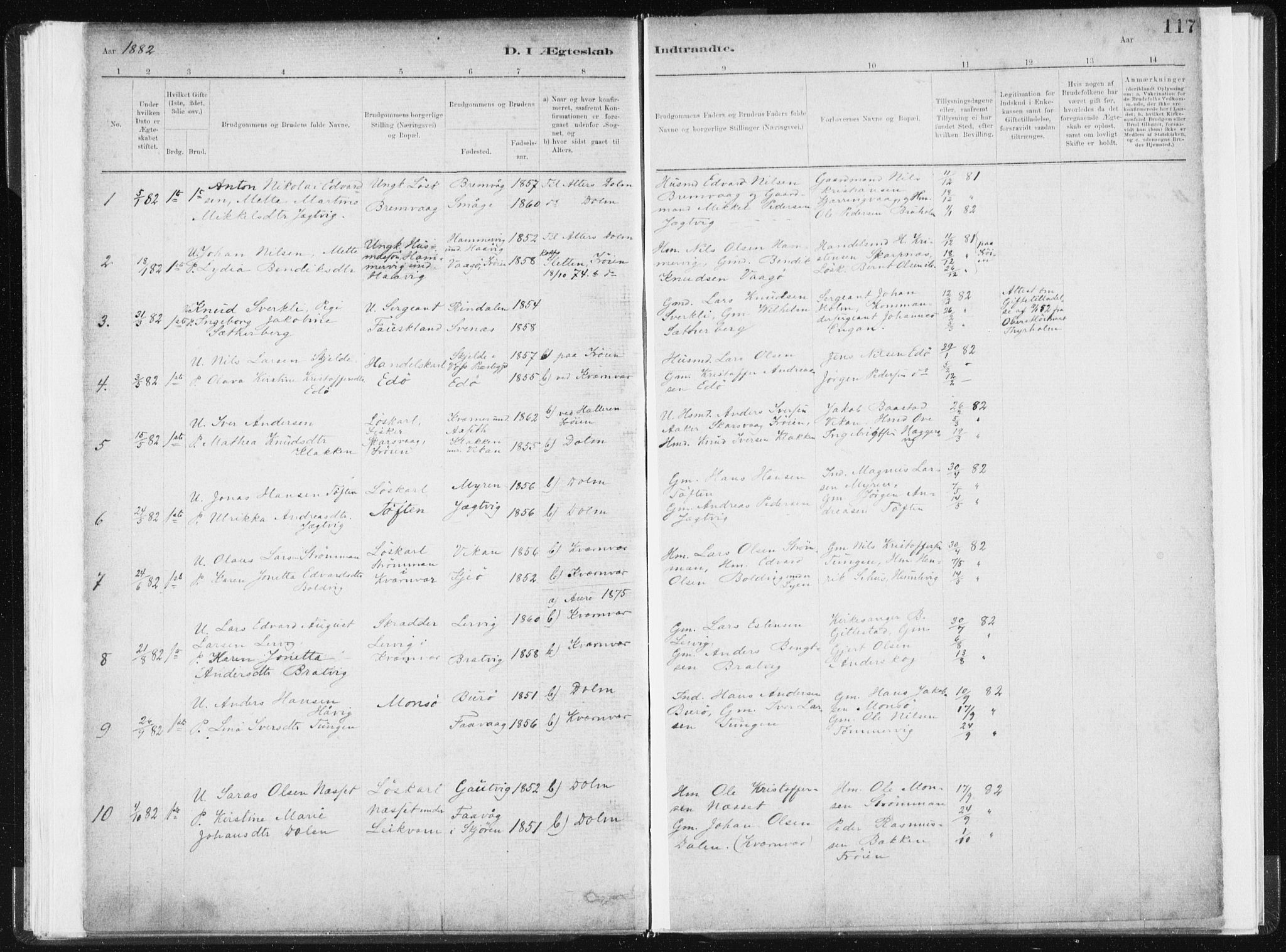 Ministerialprotokoller, klokkerbøker og fødselsregistre - Sør-Trøndelag, SAT/A-1456/634/L0533: Parish register (official) no. 634A09, 1882-1901, p. 117