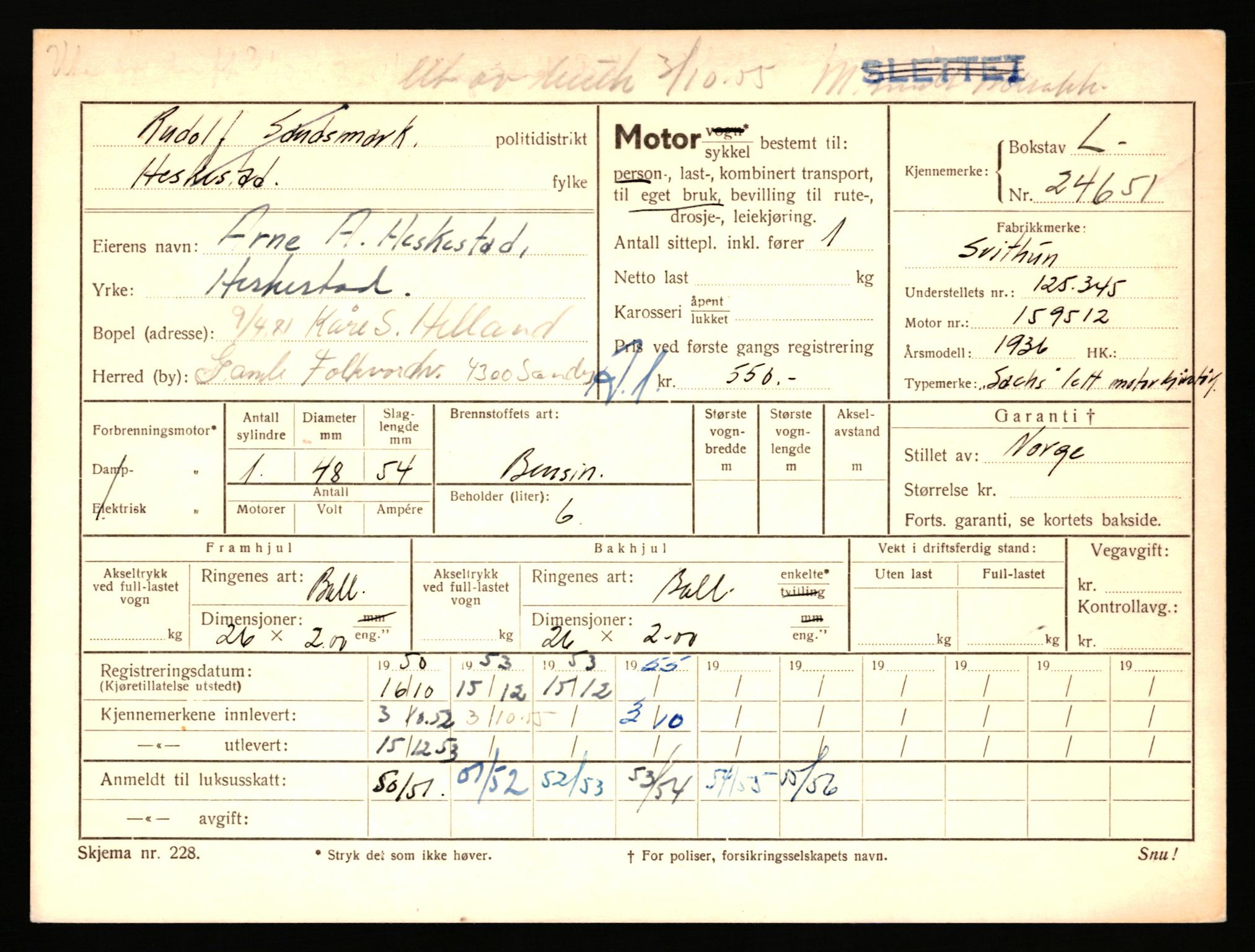 Stavanger trafikkstasjon, AV/SAST-A-101942/0/F/L0042: L-24600 - L-25233, 1930-1971, p. 215