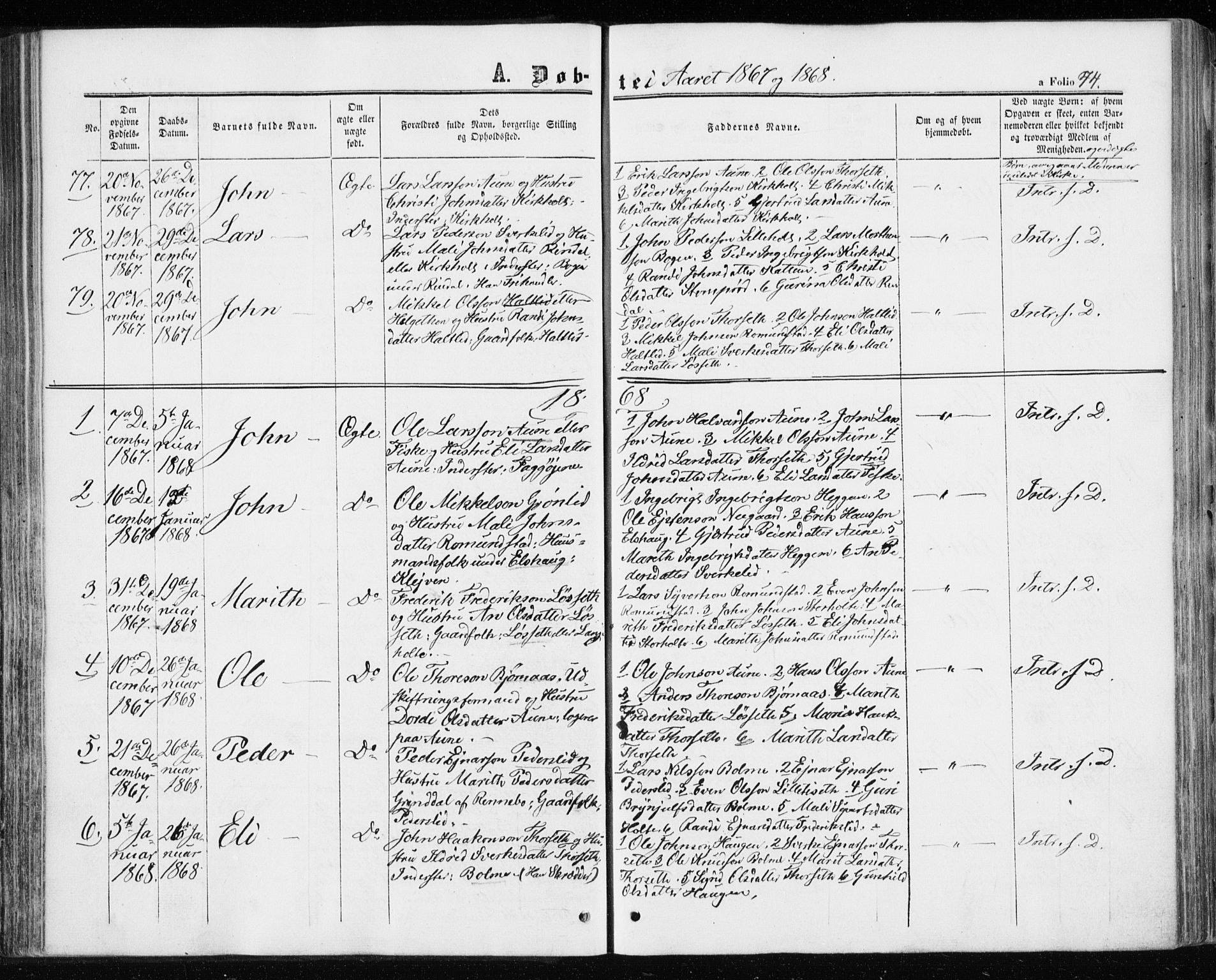 Ministerialprotokoller, klokkerbøker og fødselsregistre - Møre og Romsdal, AV/SAT-A-1454/598/L1067: Parish register (official) no. 598A01, 1858-1871, p. 74