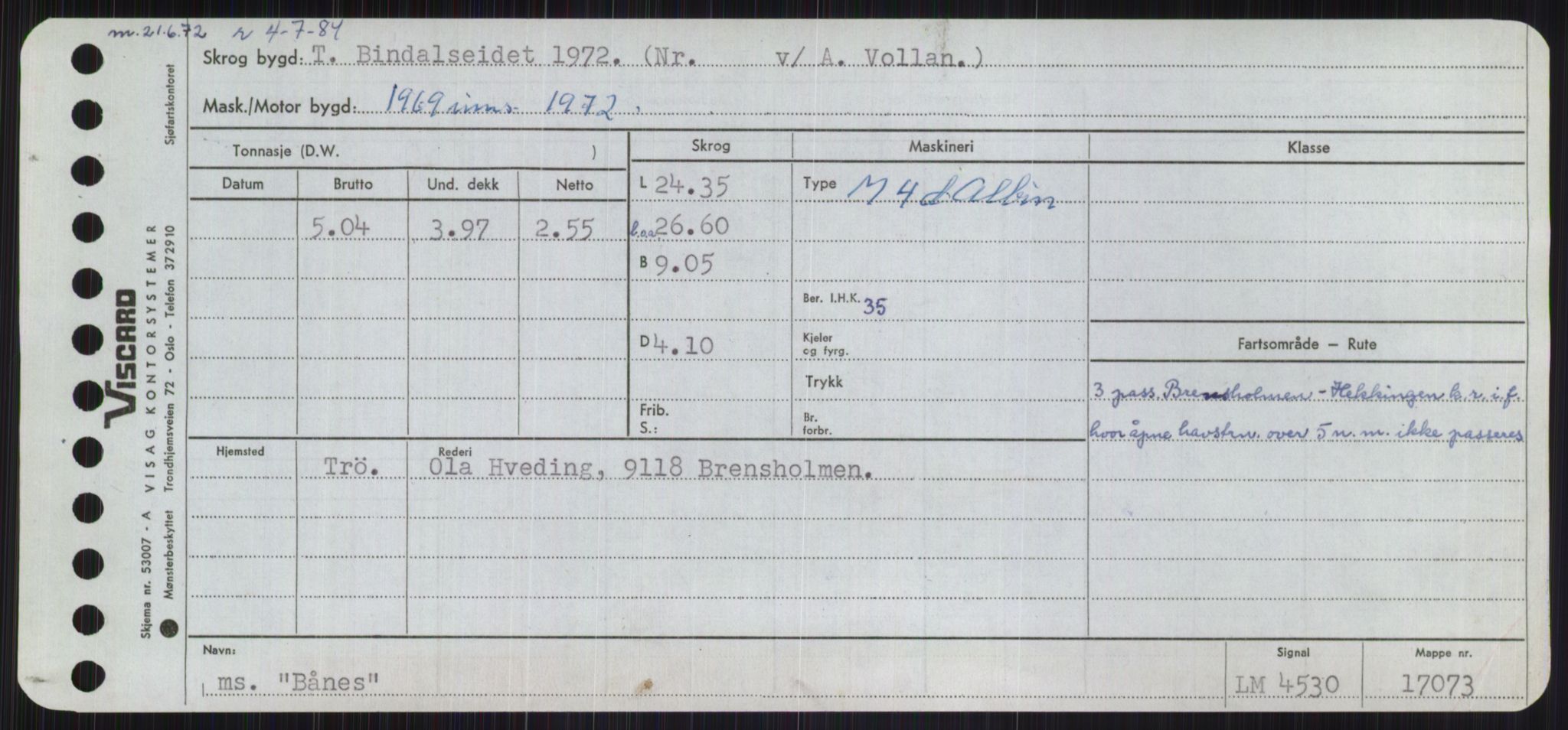 Sjøfartsdirektoratet med forløpere, Skipsmålingen, AV/RA-S-1627/H/Ha/L0001/0002: Fartøy, A-Eig / Fartøy Bjør-Eig, p. 511