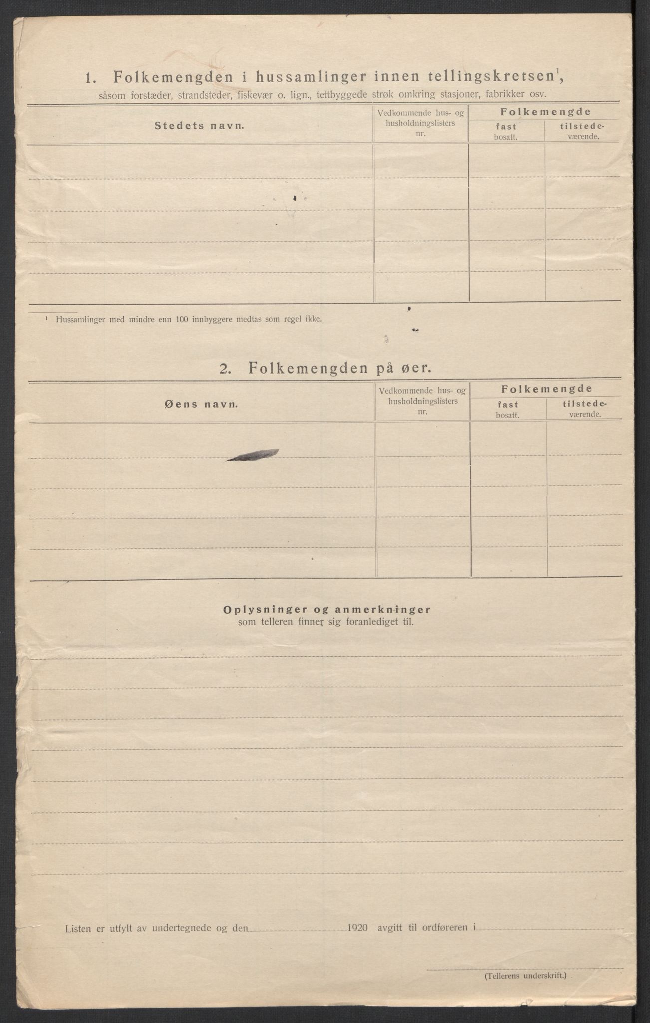 SAT, 1920 census for Vatne, 1920, p. 23