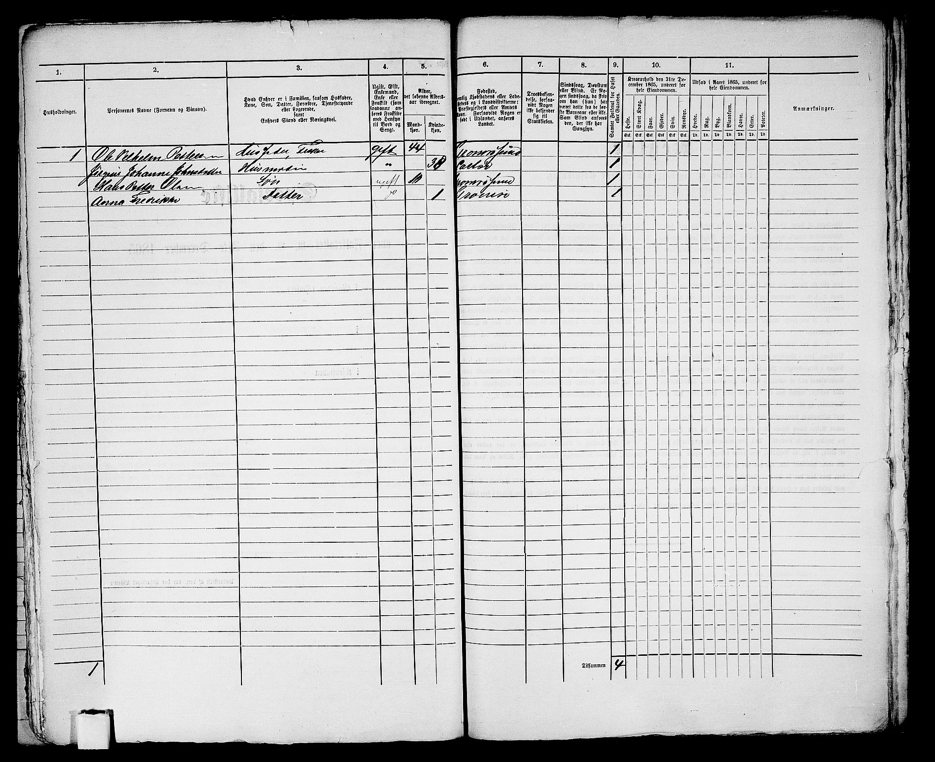 RA, 1865 census for Tromsø, 1865, p. 785