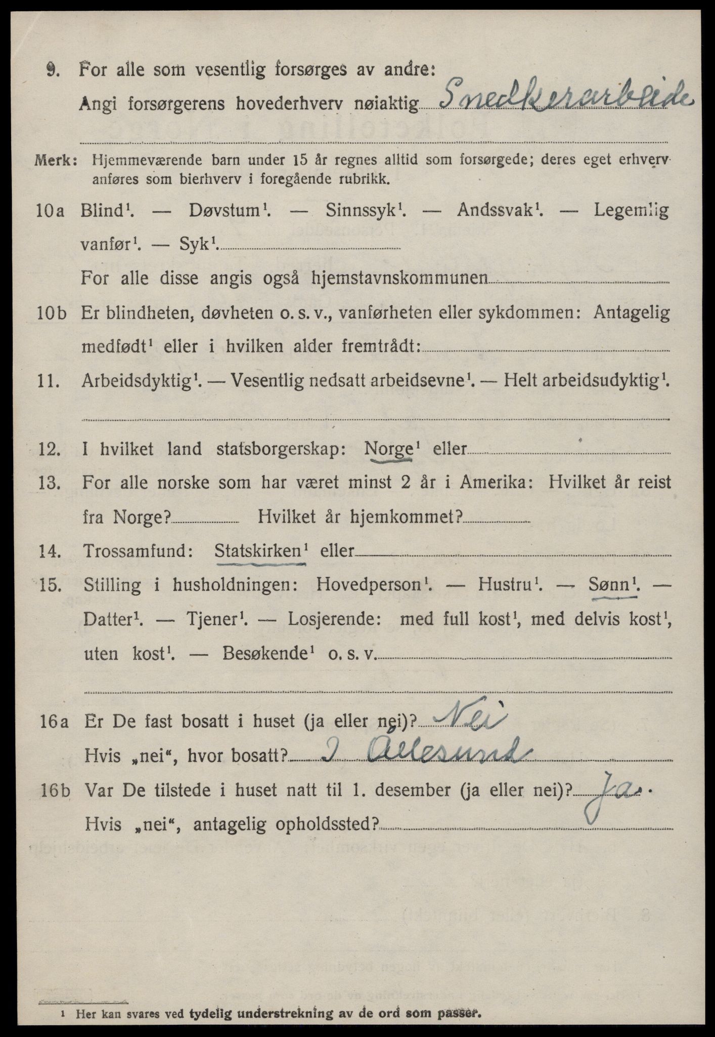 SAT, 1920 census for Sykkylven, 1920, p. 932
