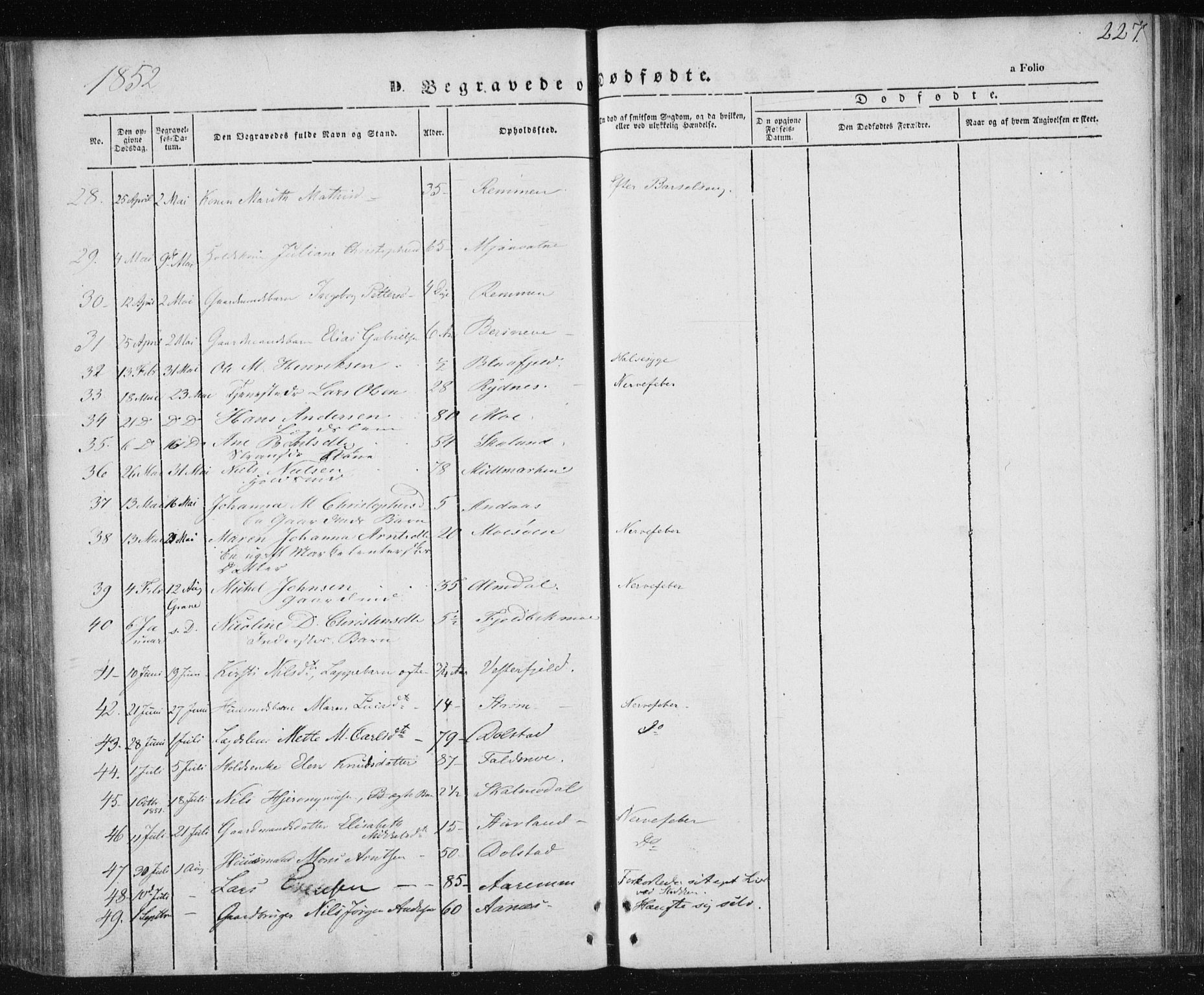 Ministerialprotokoller, klokkerbøker og fødselsregistre - Nordland, AV/SAT-A-1459/820/L0291: Parish register (official) no. 820A12, 1846-1854, p. 227