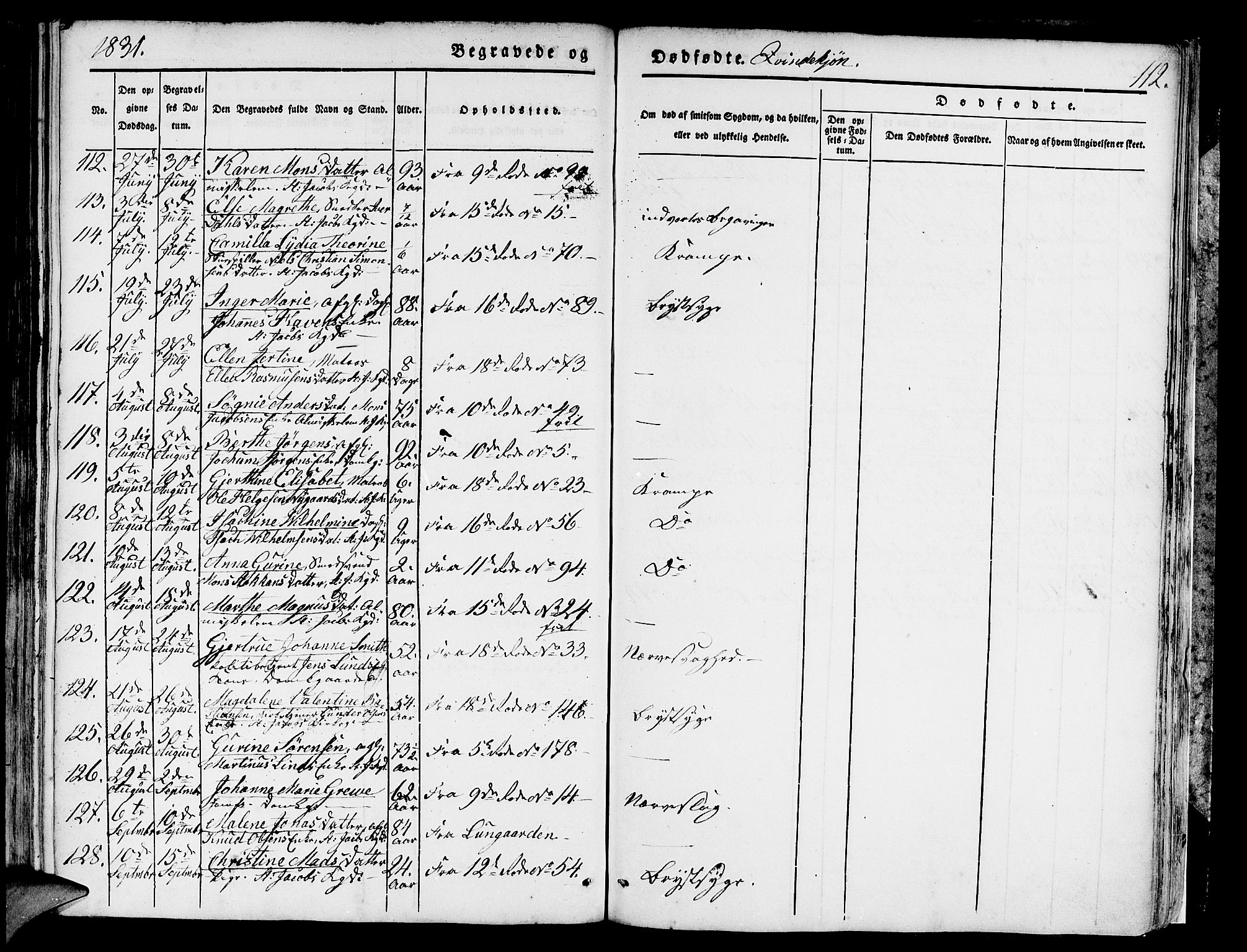 Domkirken sokneprestembete, AV/SAB-A-74801/H/Hab/L0006: Parish register (copy) no. A 6, 1827-1834, p. 112