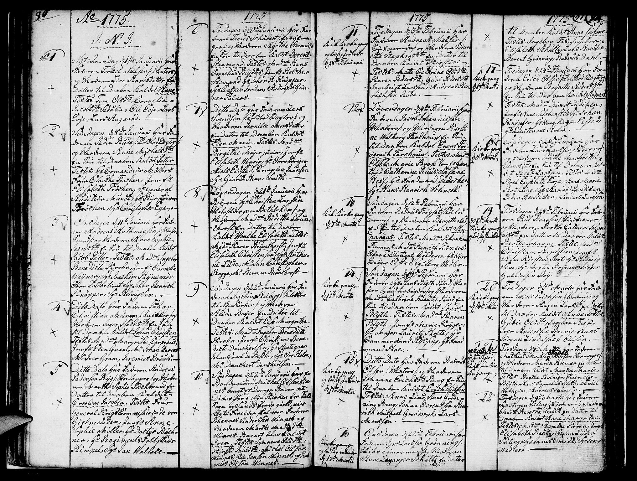 Nykirken Sokneprestembete, AV/SAB-A-77101/H/Haa/L0004: Parish register (official) no. A 4, 1765-1775, p. 90-91