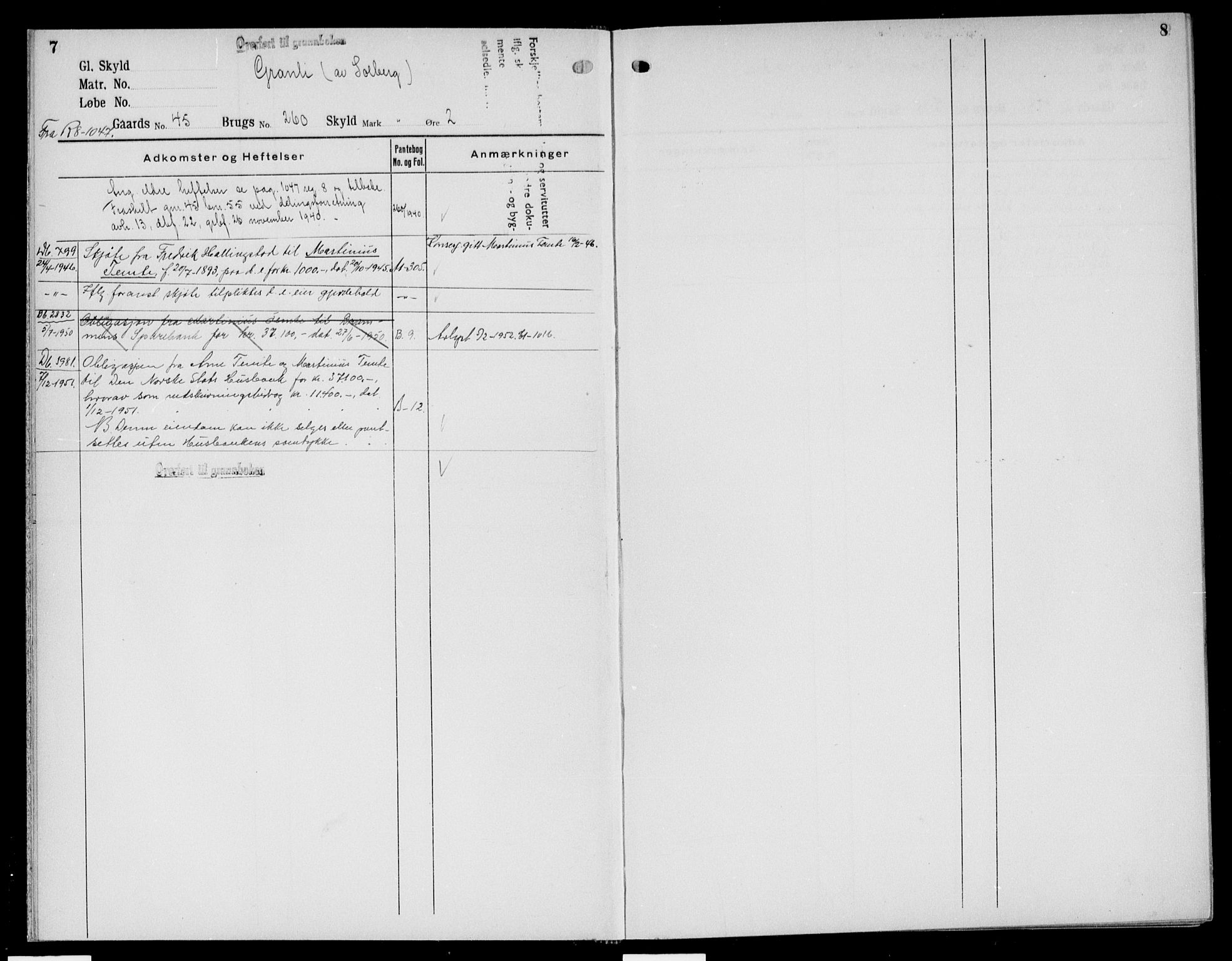 Eiker, Modum og Sigdal sorenskriveri, AV/SAKO-A-123/G/Gb/Gbf/L0009: Mortgage register no. VI 9, p. 7-8