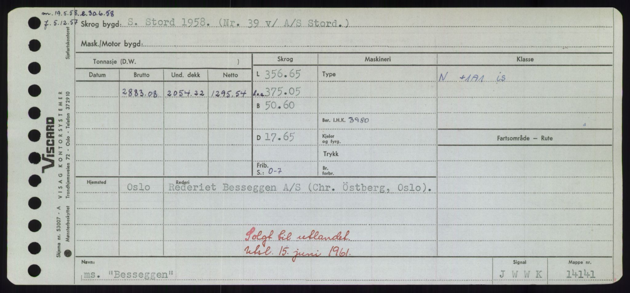 Sjøfartsdirektoratet med forløpere, Skipsmålingen, AV/RA-S-1627/H/Hd/L0003: Fartøy, B-Bev, p. 923