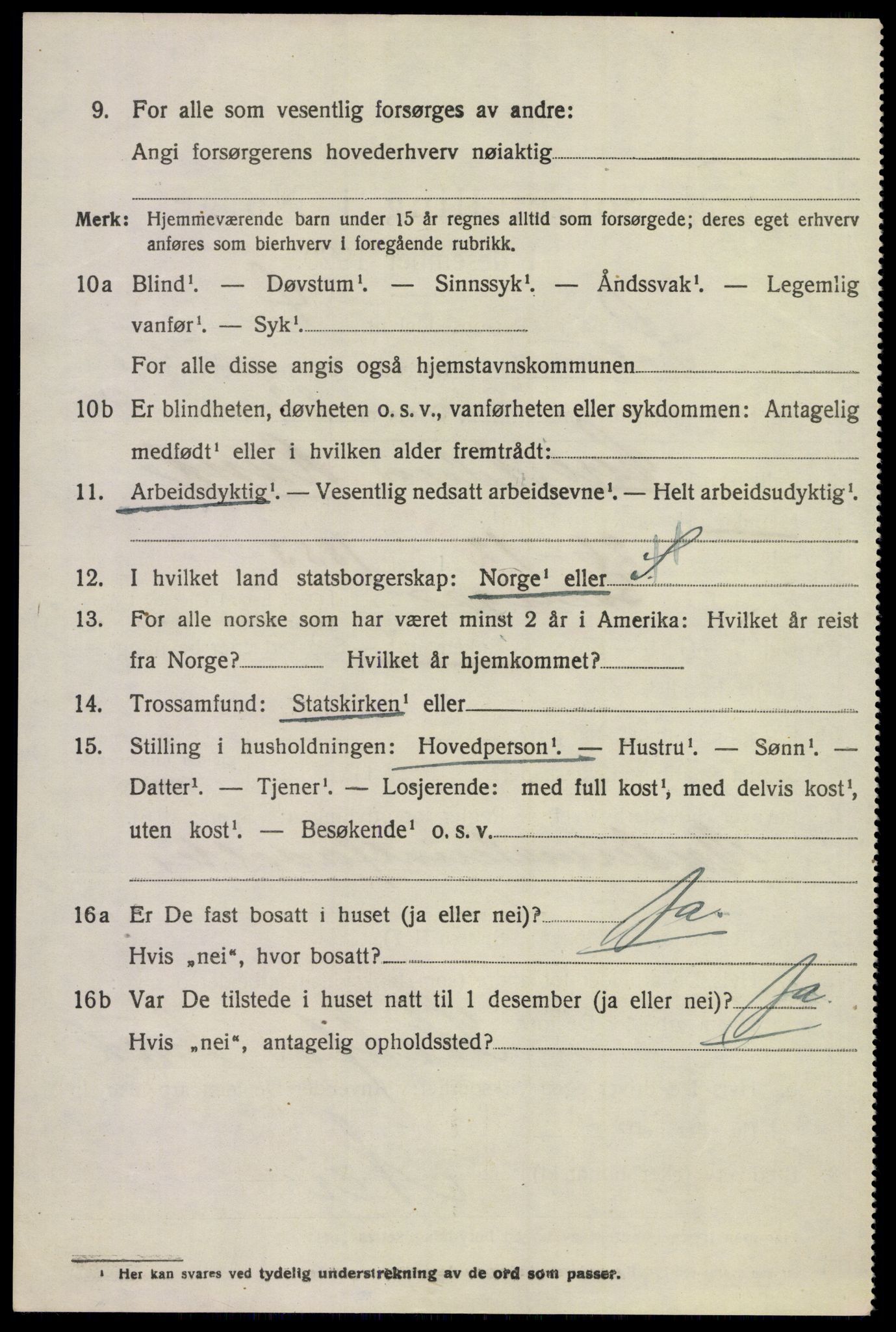 SAKO, 1920 census for Solum, 1920, p. 2969