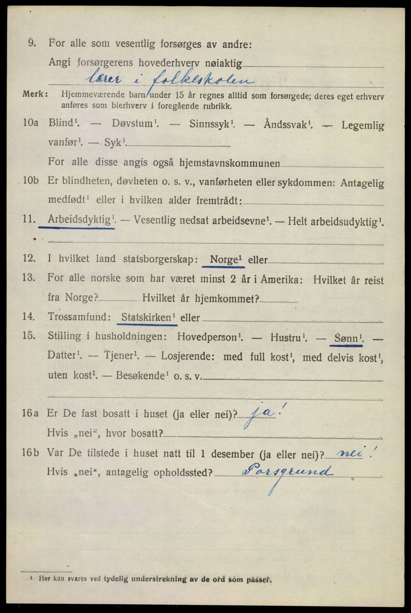 SAKO, 1920 census for Sandeherred, 1920, p. 3757