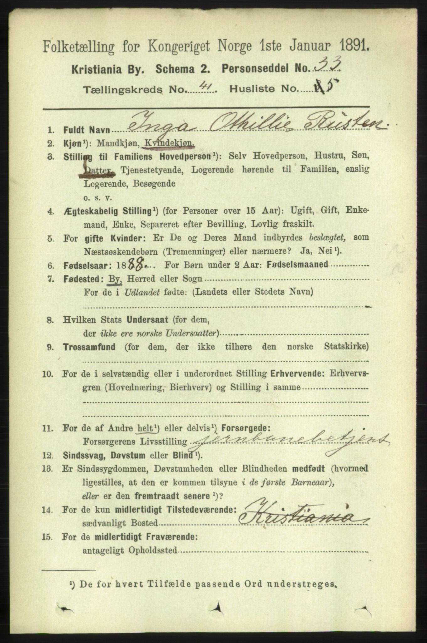 RA, 1891 census for 0301 Kristiania, 1891, p. 24110